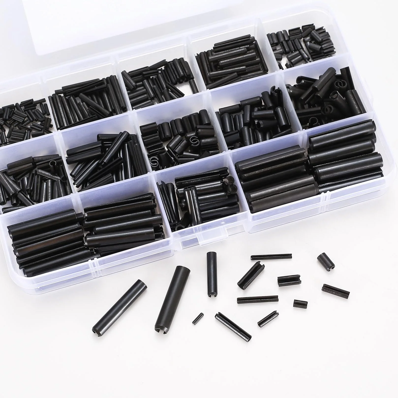 Spannstift Hohlsplinte Set 540 Stk Manganstahl M1.5/M2/M2.5/M3/M4/M5/M6
