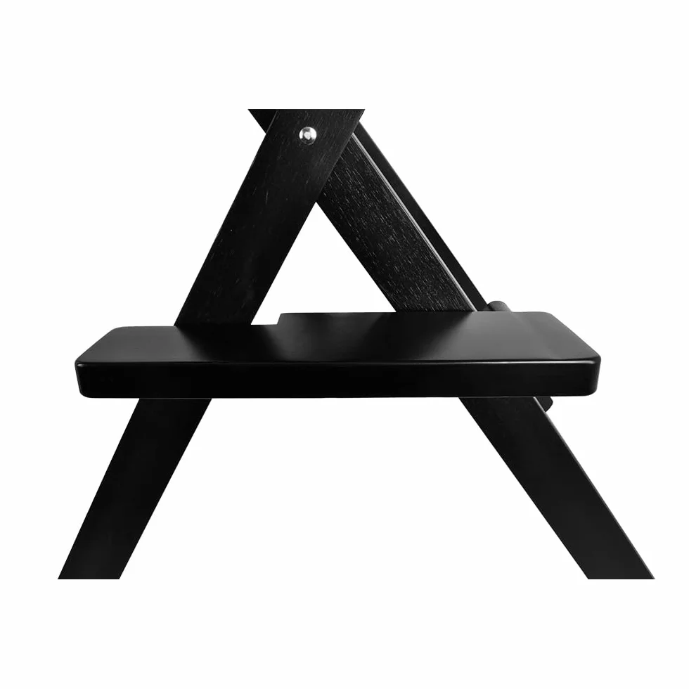 Sedia trucco pieghevole in legno con poggiapiedi e braccioli – poltrona make-up portatile per truccatori, saloni e home studio – leggera, richiudibile, rivestimento impermeabile, portata 140 kg
