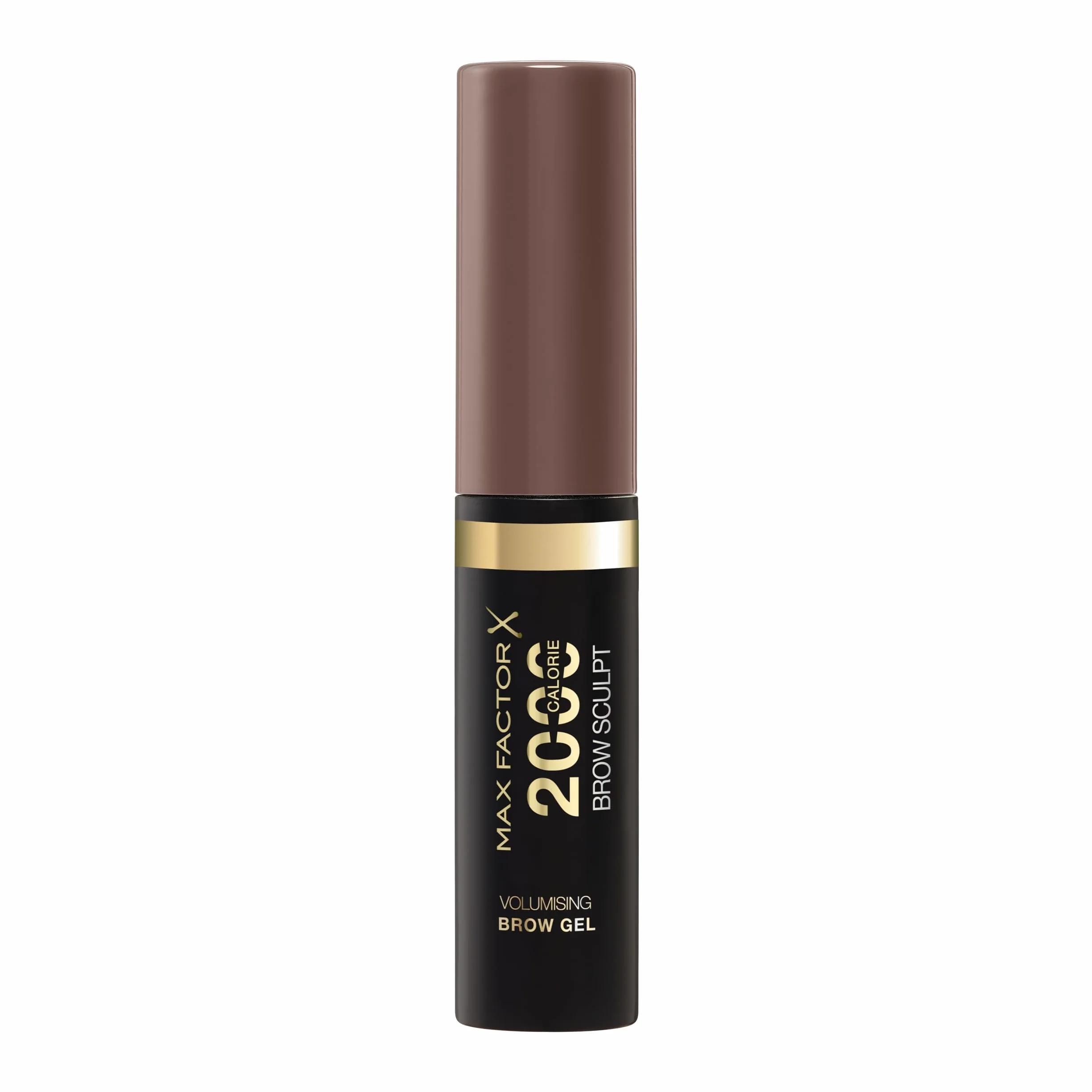 Max Factor 2000 Calorie Gel per sopracciglia, a lunga tenuta, sopracciglia più folte e voluminose, waterproof, non sbava, modella e accentua, 5 tonalità, 002 Soft Brown, 4,5 ml