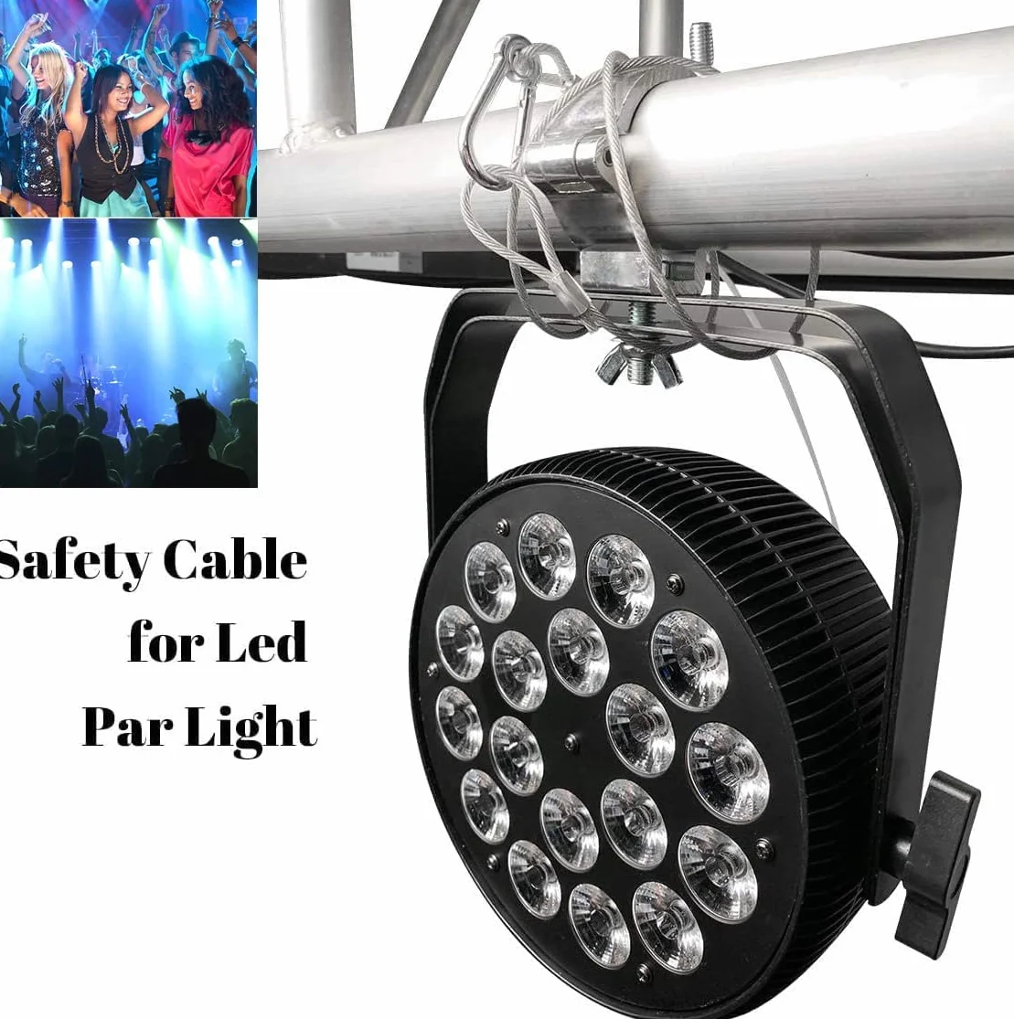 Czgor 50kg Cavo di Sicurezza in acciaio inox 32'' 20-pack per illuminazione scenica