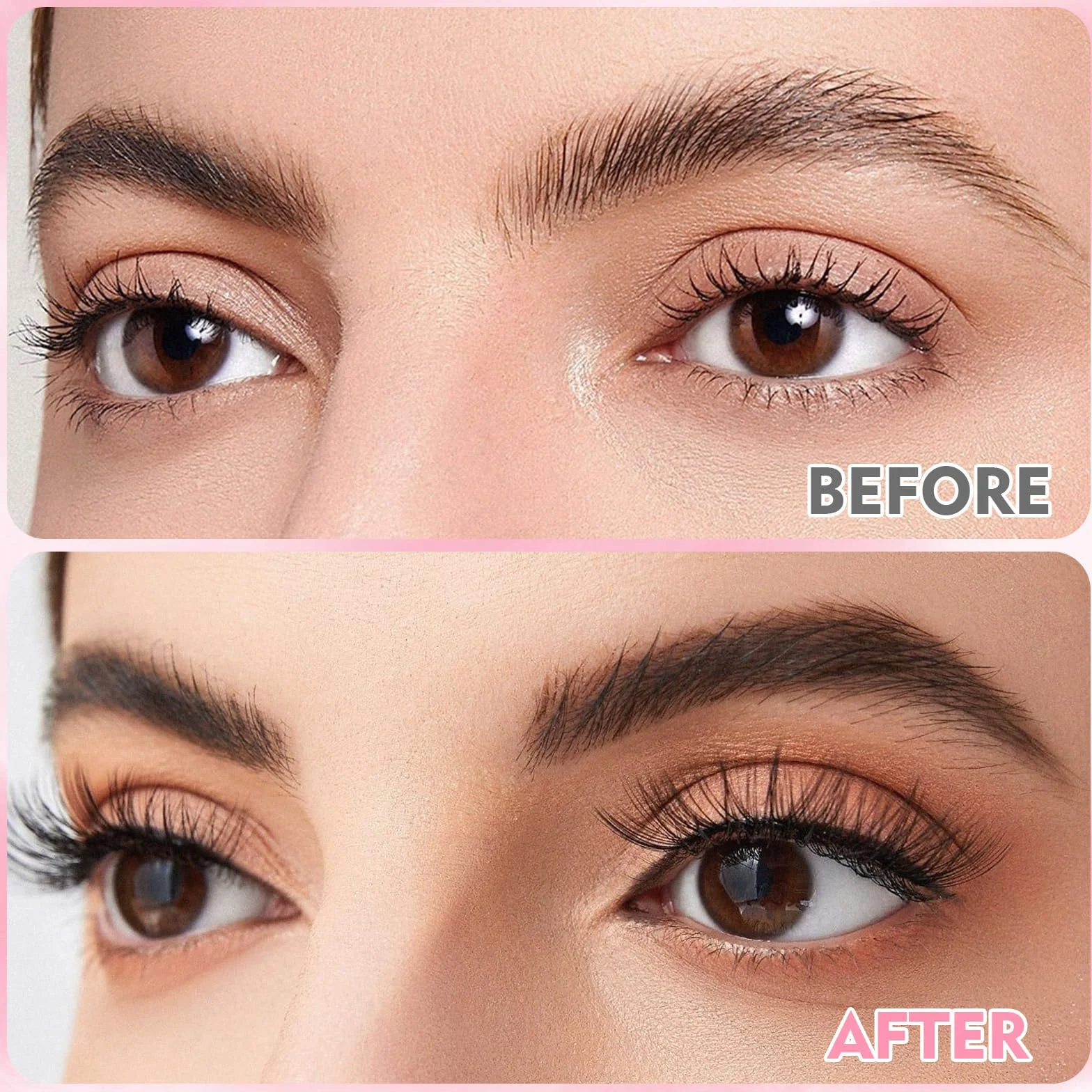 VEGCOO 10 Paia Mezze Ciglia Finte Naturali, Ciglia Occhio di Gatto Fake Half Eyelashes Riutilizzabile, 3D Cancella Banda Trasparente Corner Lashes (HN-Stelo trasparente)