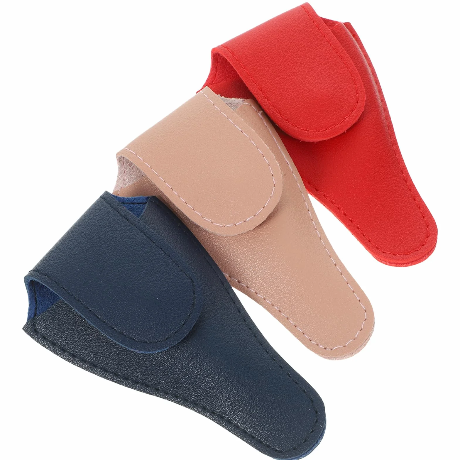 Custodia Protettiva Pu per Forbicine Cuticole 3 Pezzi Chiusura a Fibbia, Porta Forbici Manicure Raffinata e Resistente per Attrezzi Unghie Colore Casuale