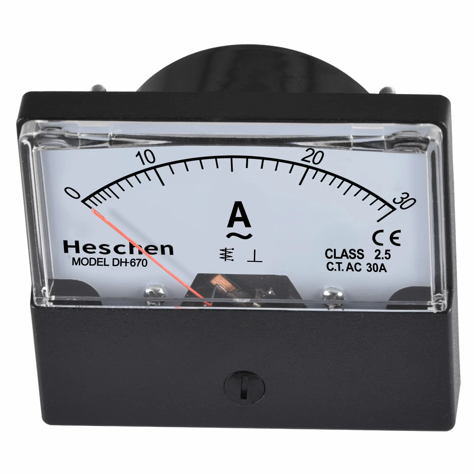 Heschen DH-670 AC 0-30A amperomierz panelowy prostokątny klasa 2.5 CE