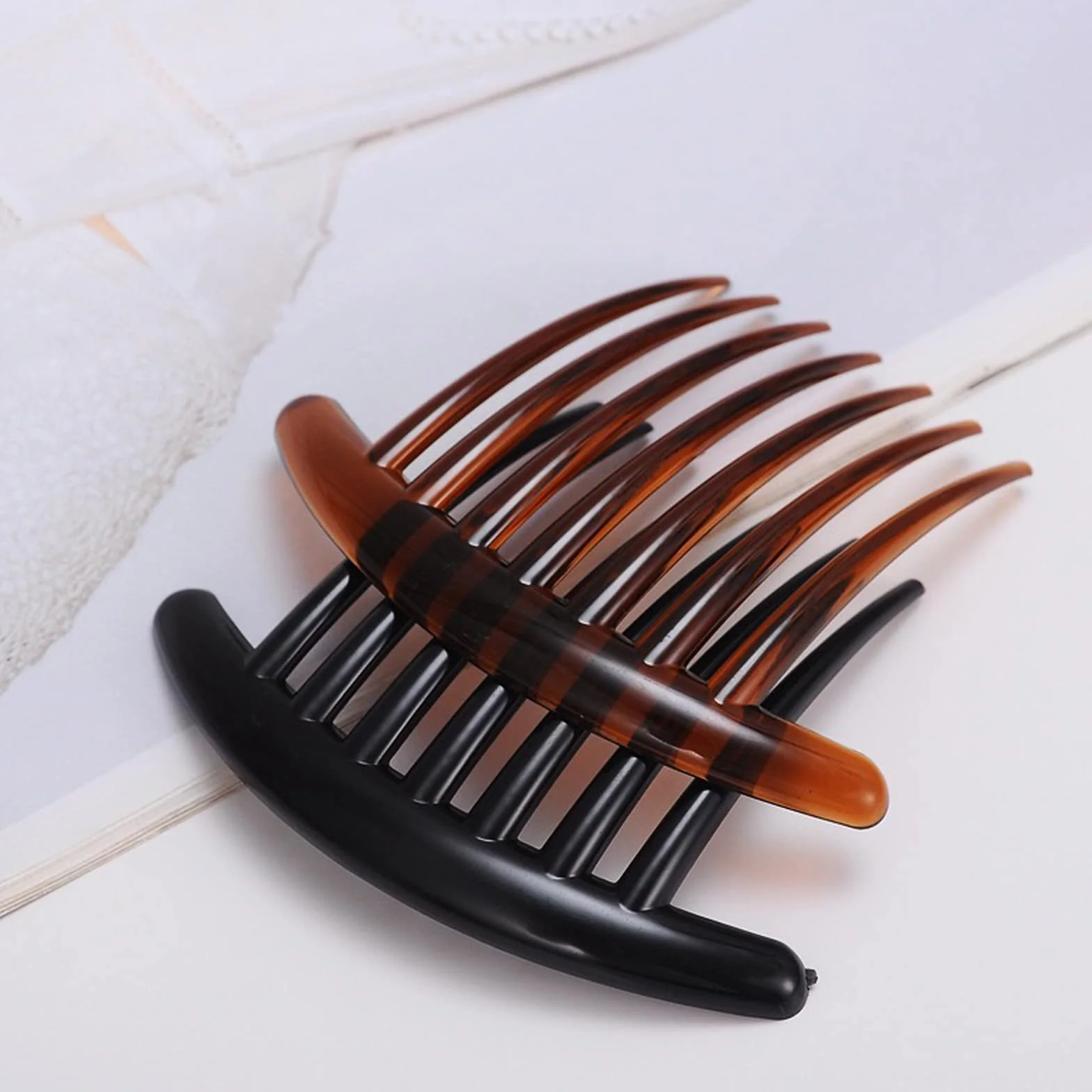 4 Pezzi Pettinino per capelli con 7 Denti, Denti di Plastica Pettini per Capelli Artiglio Accessori per Capelli per le Donne Ragazze