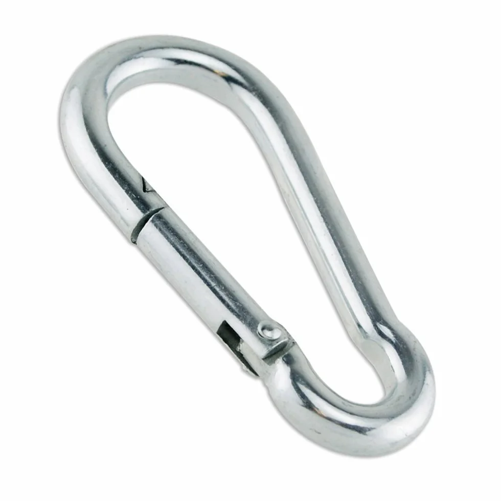 Moschettoni in acciaio zincato 100x10mm DIN 5299 C 350kg