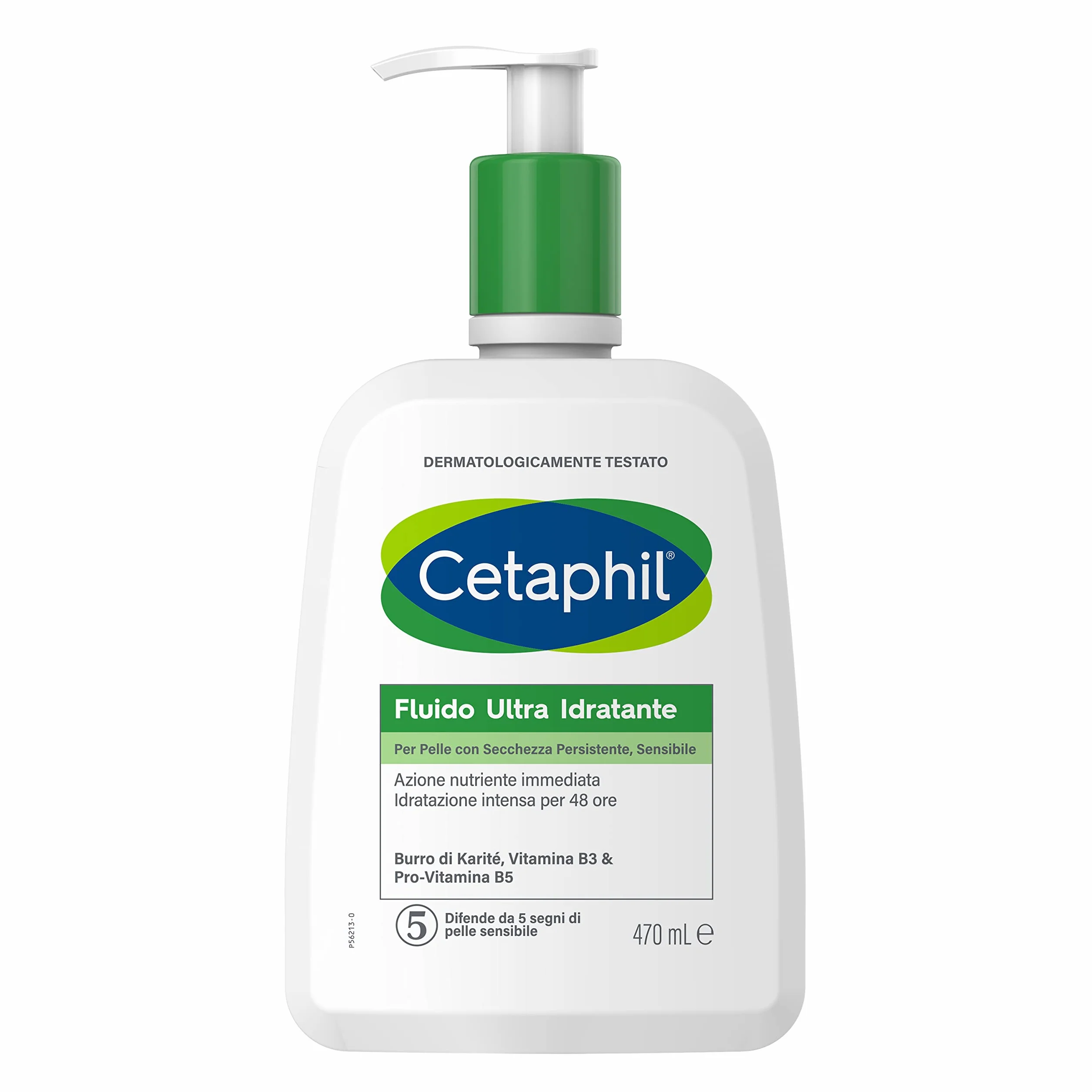 Cetaphil Fluido Ultra Idratante, Crema Viso e Corpo, per Pelle con Secchezza Persistente e Sensibile, Idrata Fino a 48 Ore, Senza Profumo, Formato 470 ml