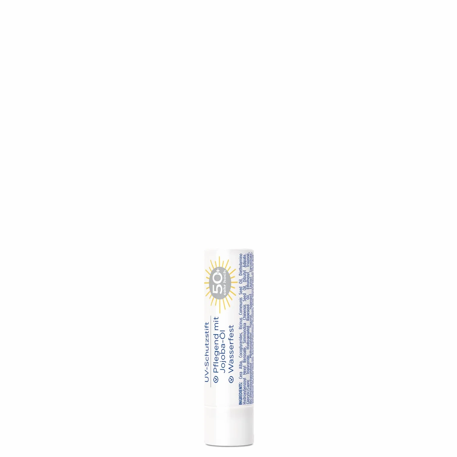 Ladival SPF 50+ - Protezione solare per labbra secche, delicata pelle delle labbra, con olio di jojoba, idratante, impermeabile, protezione UVA e UVB, 4,8 g