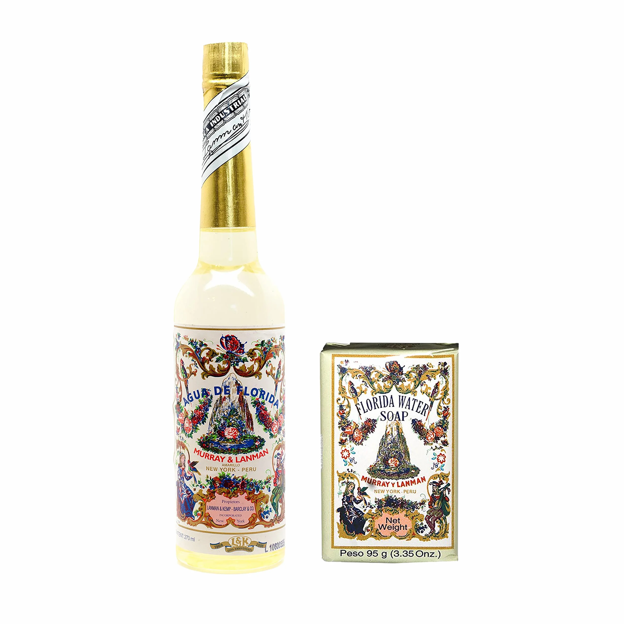 Jiri & Friends Florida Water Cologne 270ml + Sapone 95g | Profumo per Ambienti (Agua de Florida + Sapone)