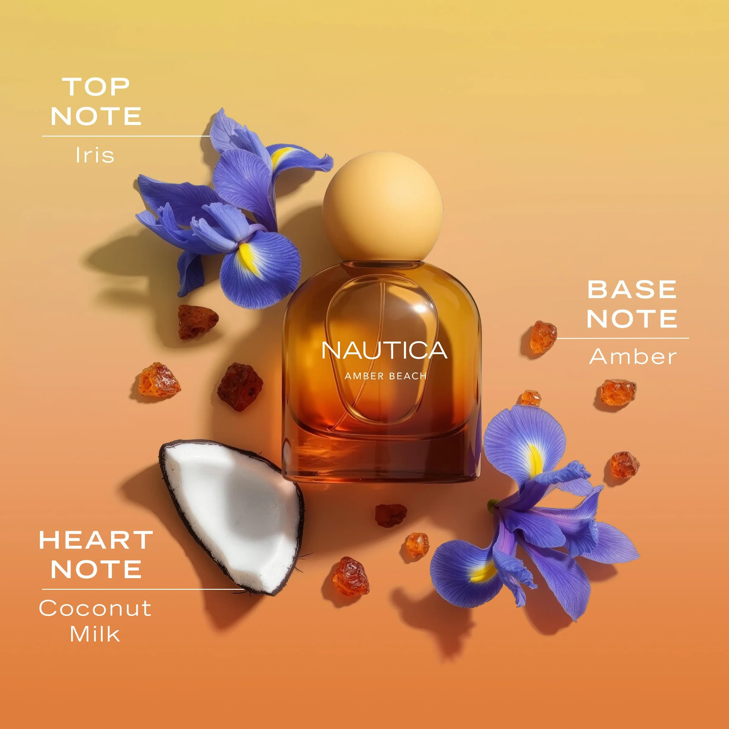 Nautica Amber Beach Eau de Parfum da Donna, Fragranza Mood Boosting, Distintiva e Positiva, Fragranza Ambrata e Fruttata, Formula Vegana, Profumo a Lunga Durata, 3,3 oz