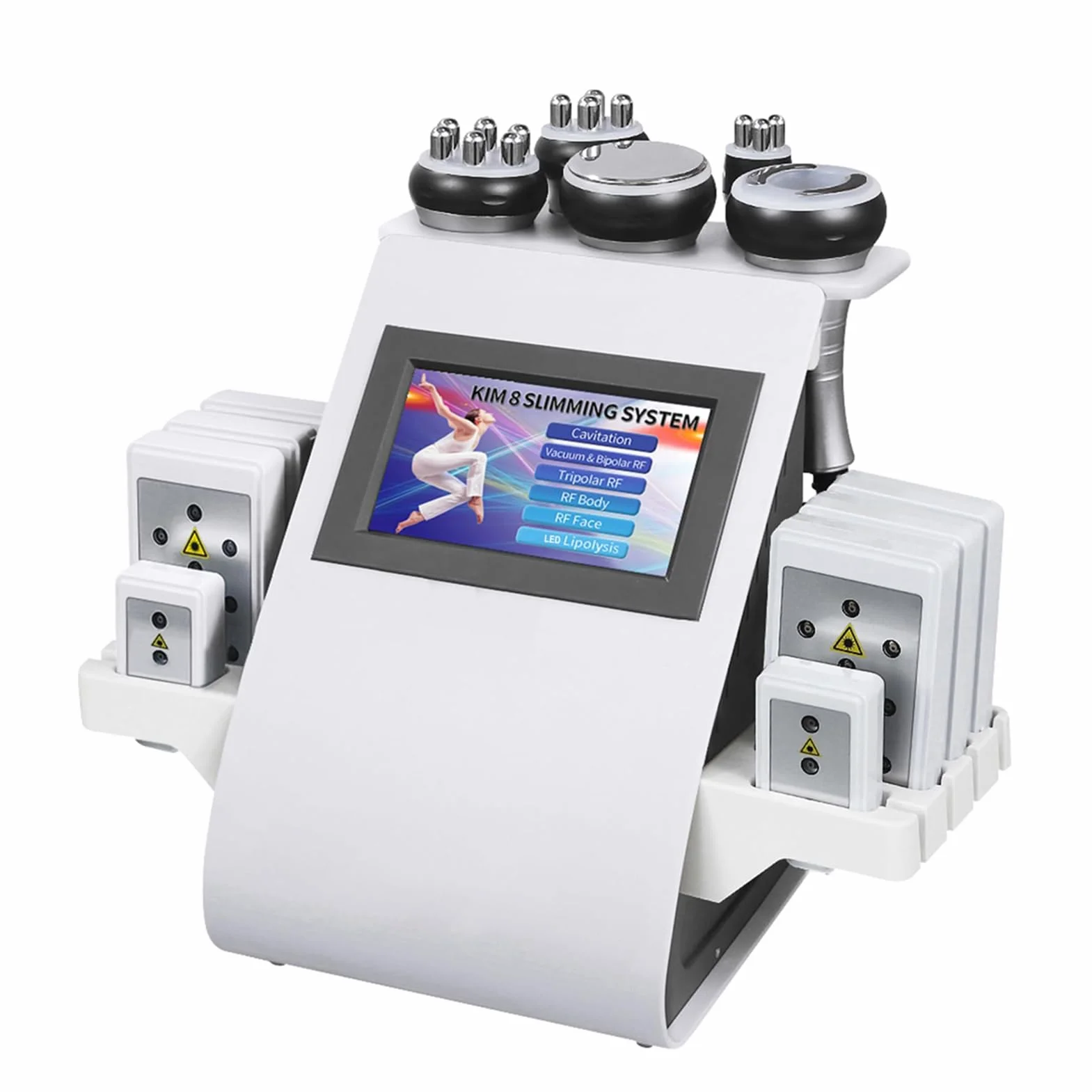 6 In 1 Anticellulite Macchinario radiofrequenza professionale viso,attrezzatura professionale di bellezza, macchina per scolpire il corpo, per pancia, tonificazione e tonificazione del corpo (Bianco)