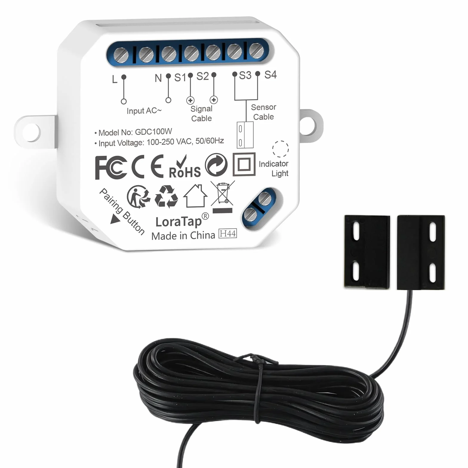 LoraTap Apriporta WiFi Garage Door Opener, Smart Interruttore, Controllo App Smart Life, Alexa