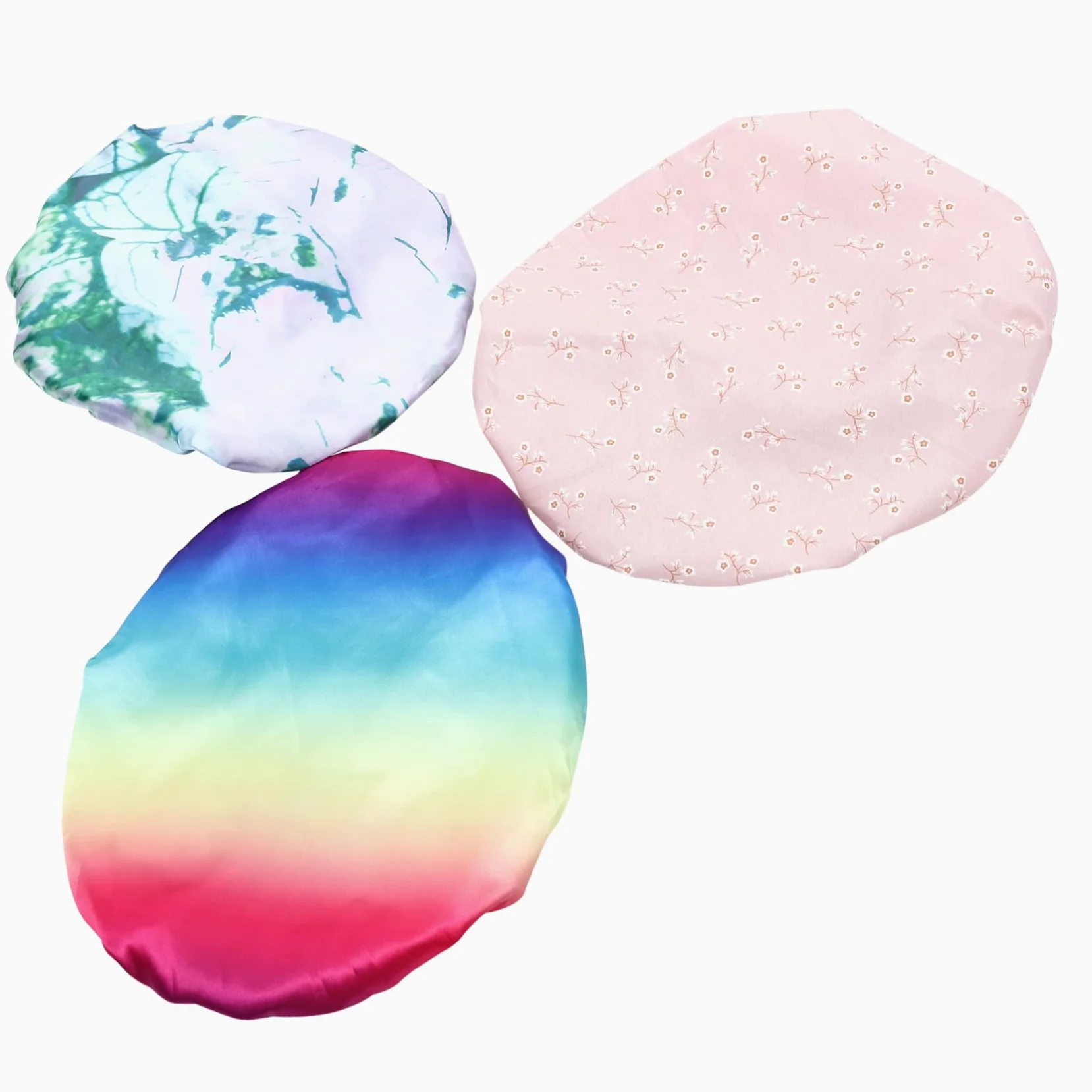 Beavorty Cuffia Da Da 9 Pezzi Impermeabile Elastica A Doppio Arcobaleno Foglia Spezzata Polvere Confezione Da 3 Teschi Bordata Da Donna Peva