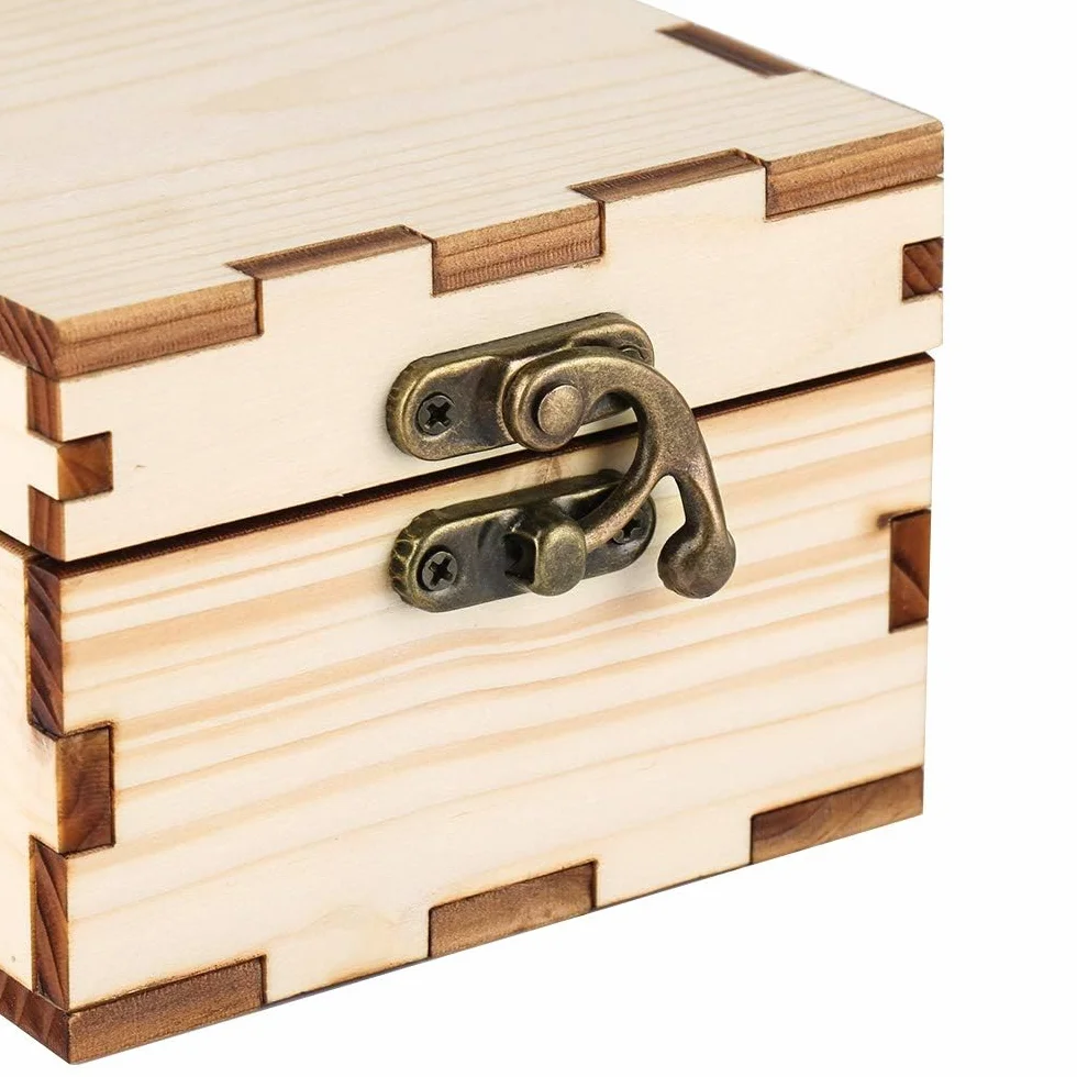Gancio Destro con Viti in Antico Bronzo Fermaglio a Gancio per Decorazione Borsa Hasp per Jewelry Box