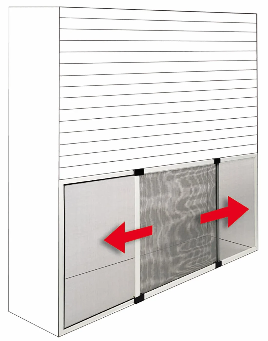 Zanzariera Estensibile in Fibra di Vetro con Telaio in Alluminio Silver H50x70/132 cm per Finestre