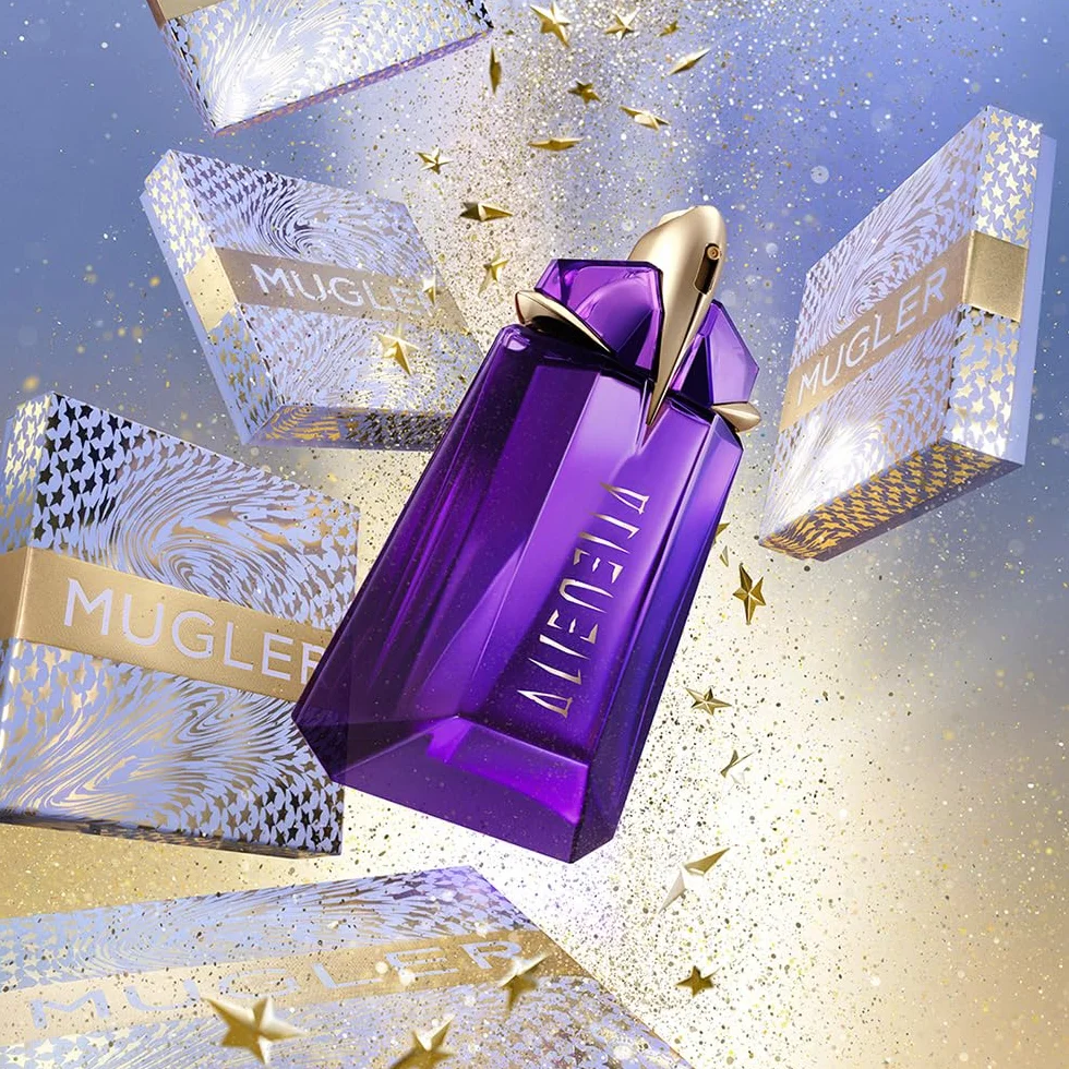 MUGLER Cofanetto Alien, Eau de Parfum + Eau de Parfum e Lozione Corpo, Profumo Donna, Profumo Ambrato, Legnoso e Floreale, Fragranza Straordinaria, Ricaricabile, 60 ml + 10 ml + 50 ml