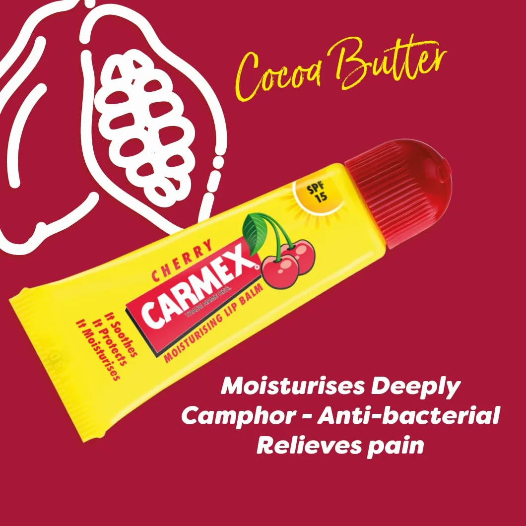 Carmex SPF15 Cherry Lip Balm Tube 10g