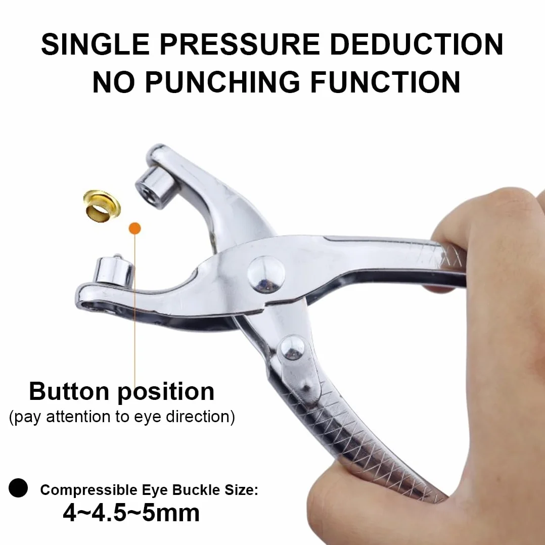 Occhiellatrice Manuale Professionale con 100 Occhielli in Metallo per Teloni, Tessuti e Scarpe
