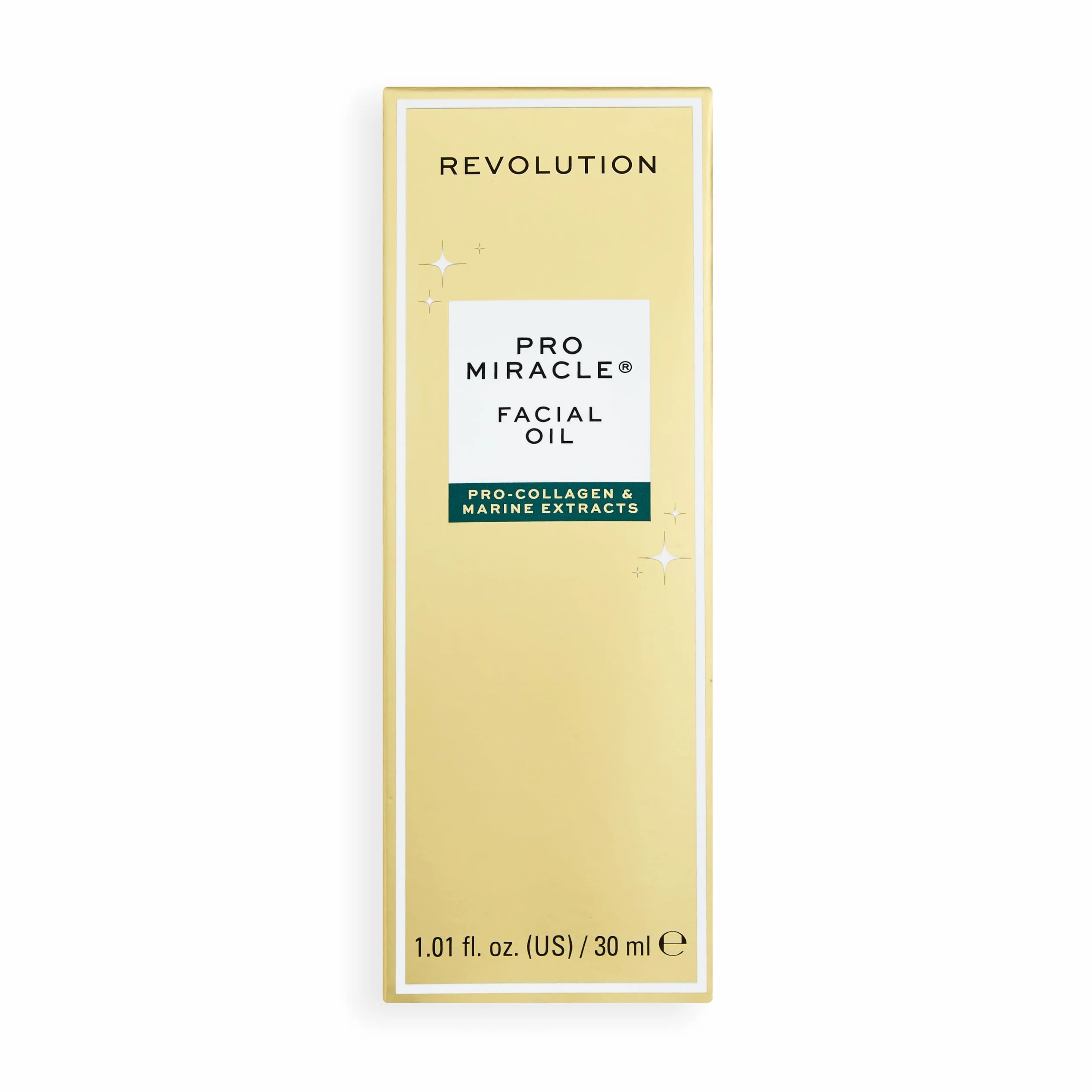 Revolution Miracle Olio Viso Vegano al Pro-Collagene, Leggero, Migliora l’Eelasticità della Pelle, Leviga Linee e Rughe, 30 ml