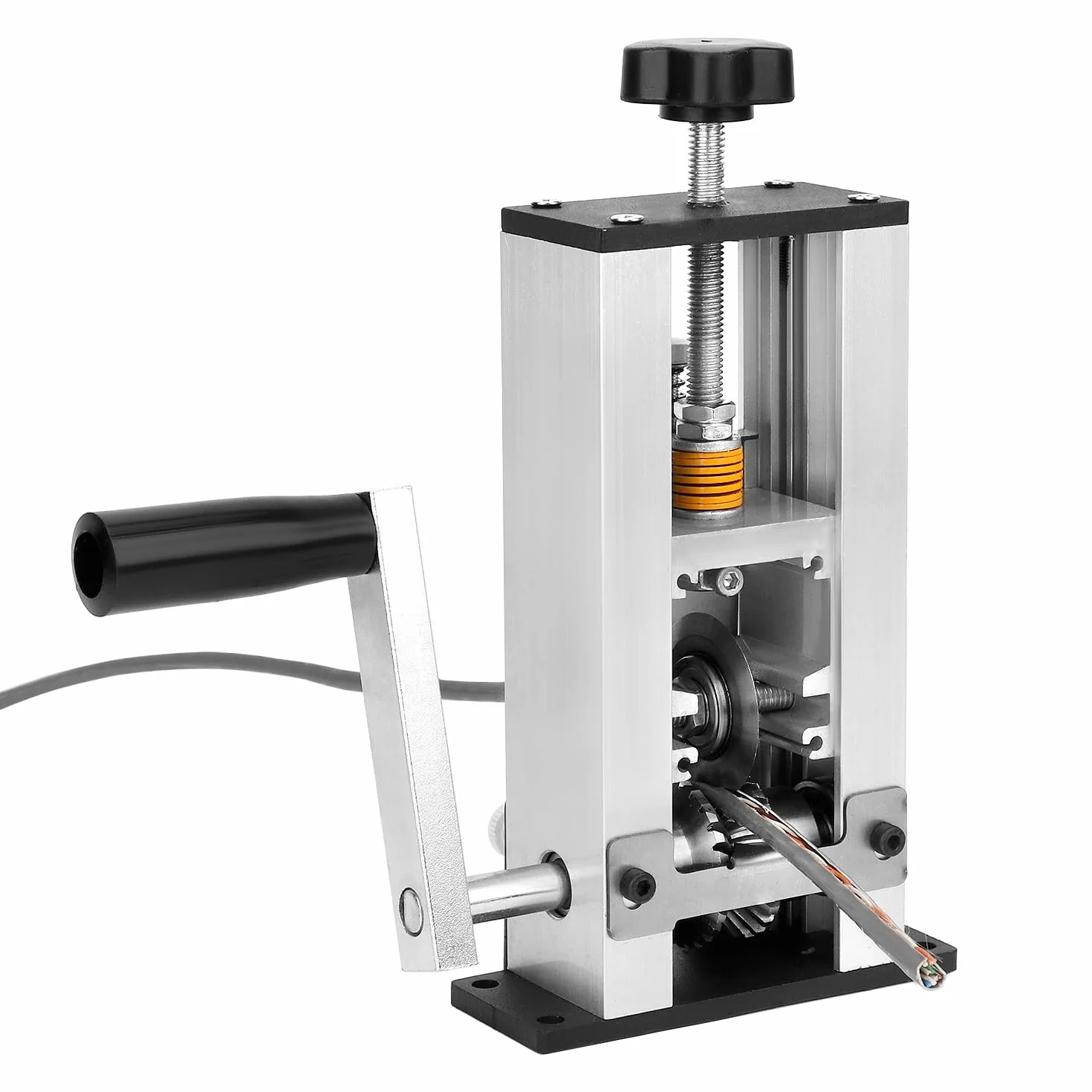 QWORK Spelafili Automatico Manuale per Cables Ø1-25 mm Portatile Lama Acciaio Telaio Alluminio