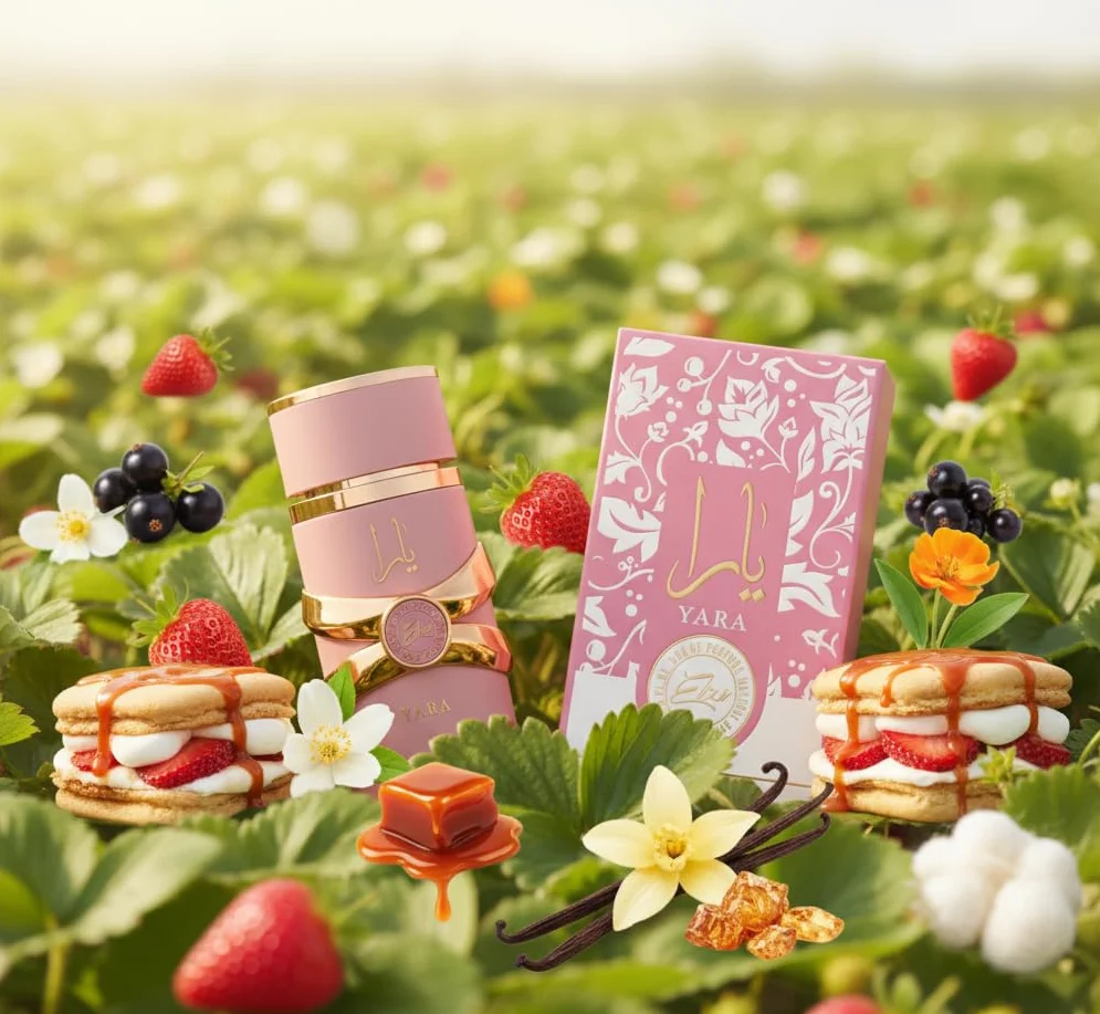 Lattafa Yara Elixir Eau de Parfum, Design Rosa e Oro, Lussuosa Bottiglia di Vetro, 100 ml di Profumo per Donna