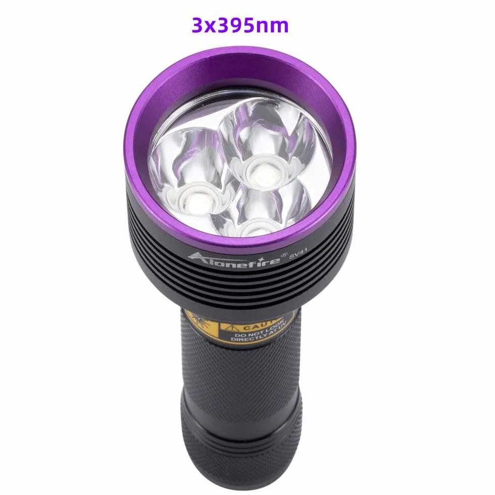 Alonefire SV41 Torcia UV Professionale 10W Ricaricabile Luce Nera 395nm