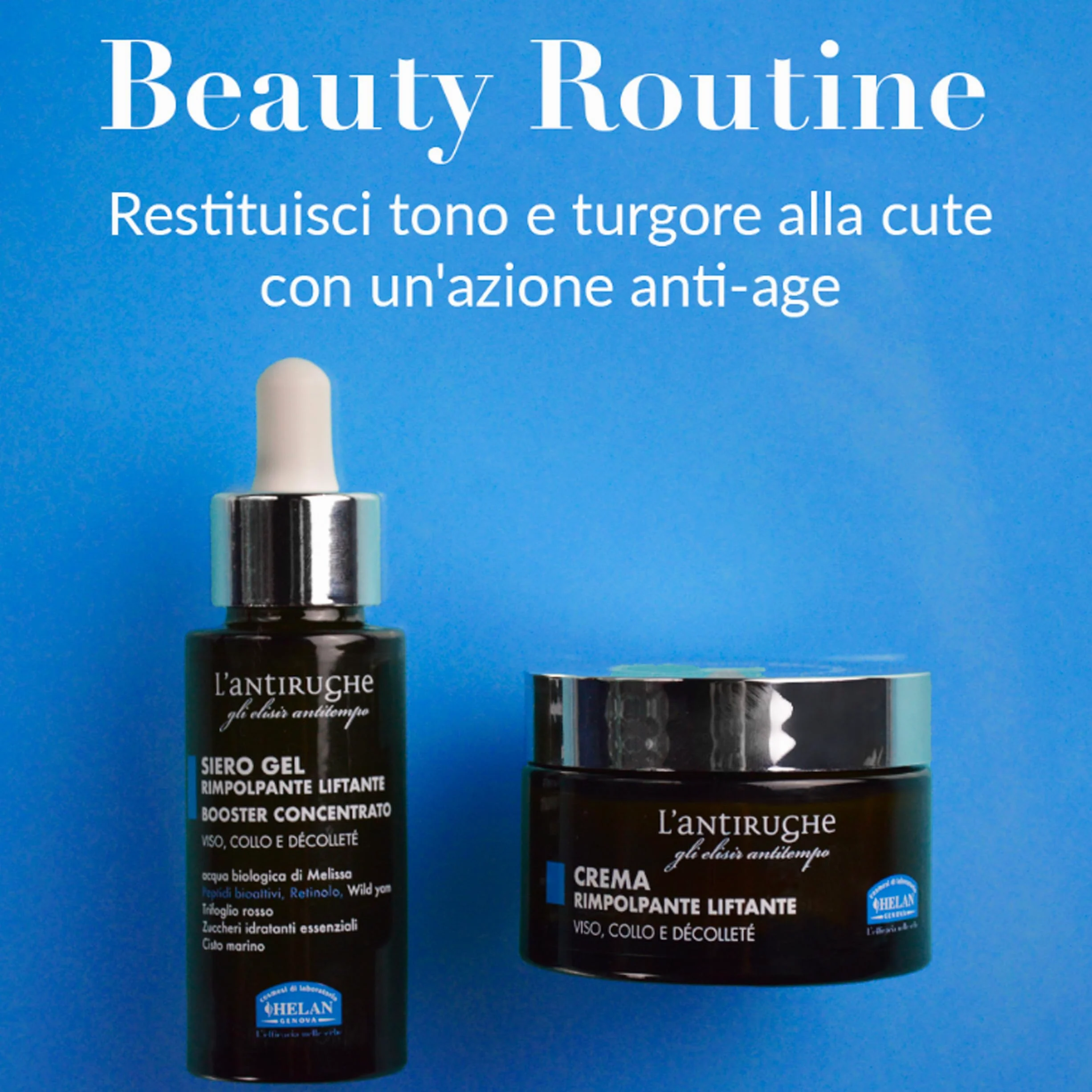 Helan L'Antirughe - Crema Viso Antirughe, Skincare Liftante con Vitamina C e E, Crema Idratante Viso Rimpolpa con Retinolo e Peptidi Antiage, Skin Care Stimola Collagene Avocado e Burro di Karitè 50ml