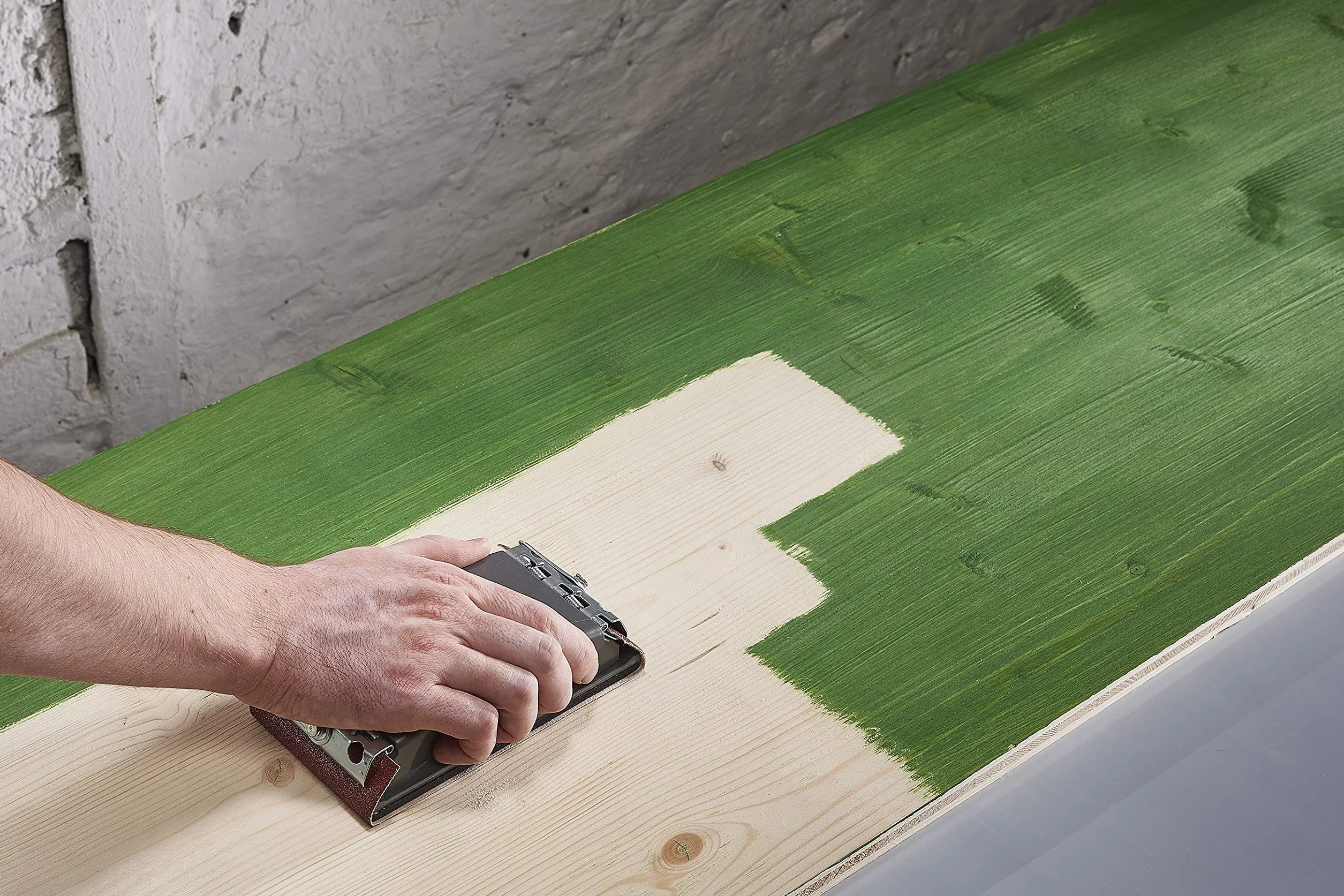 wolfcraft Levigatrice manuale 2891000 per legno e vernice con nastro abrasivo