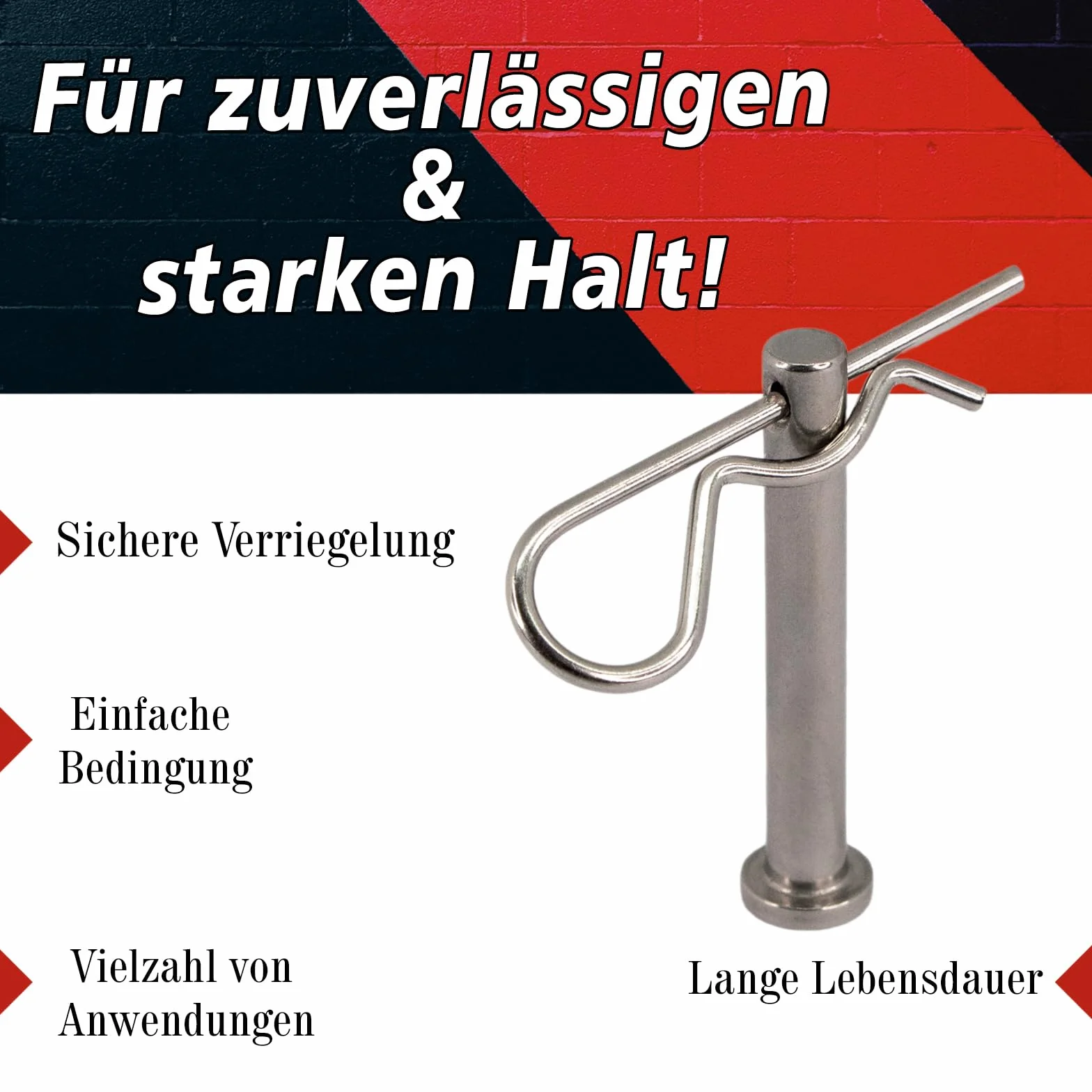 PRIOstahl Perno a innesto con spina elastica 6 x 45 mm 2,0 x 49 mm Bulloni di sicurezza Copiglie