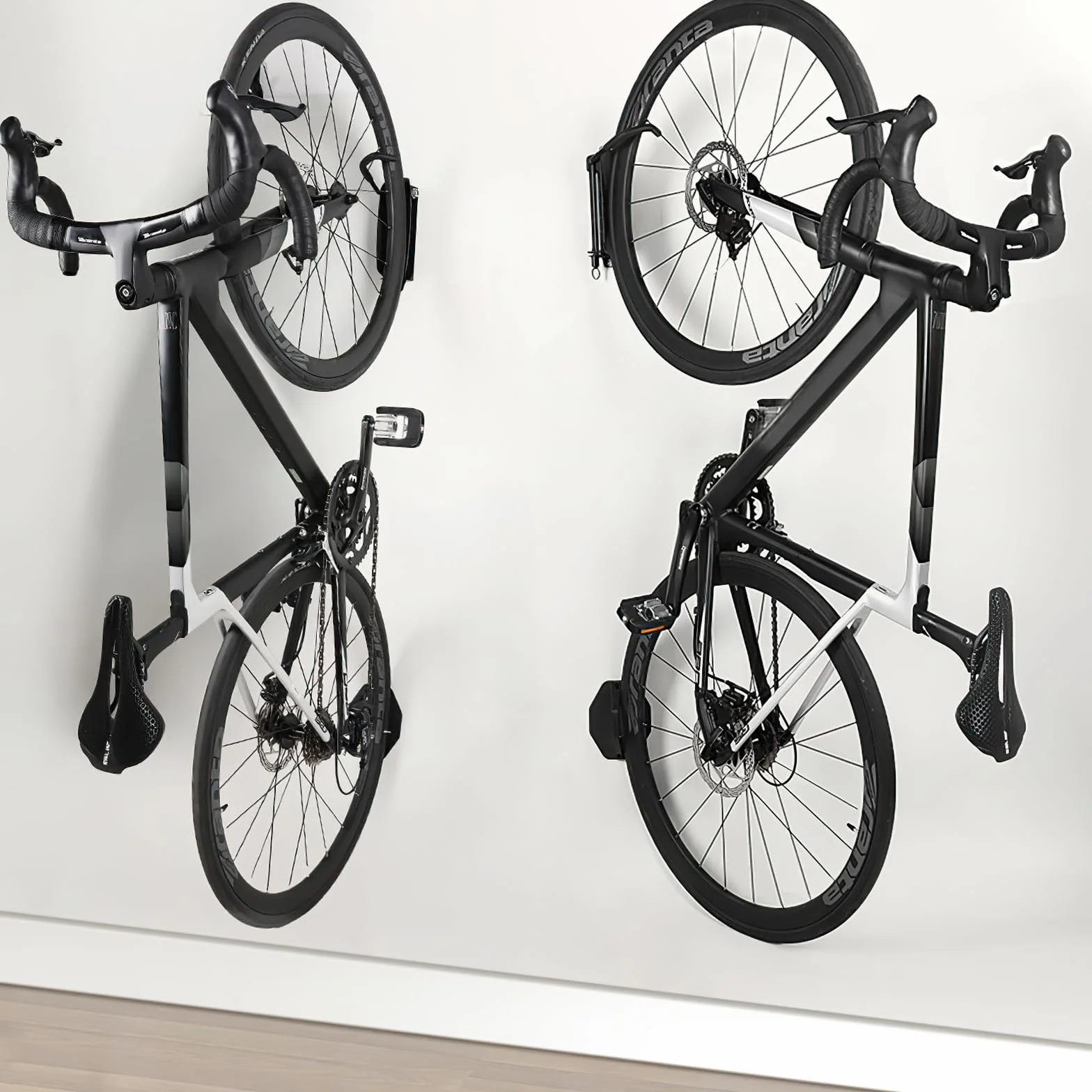 Supporto Parete Bicicletta Verticalmente Girevole Portata 30kg Gancio Bici Muro per Garage MTB