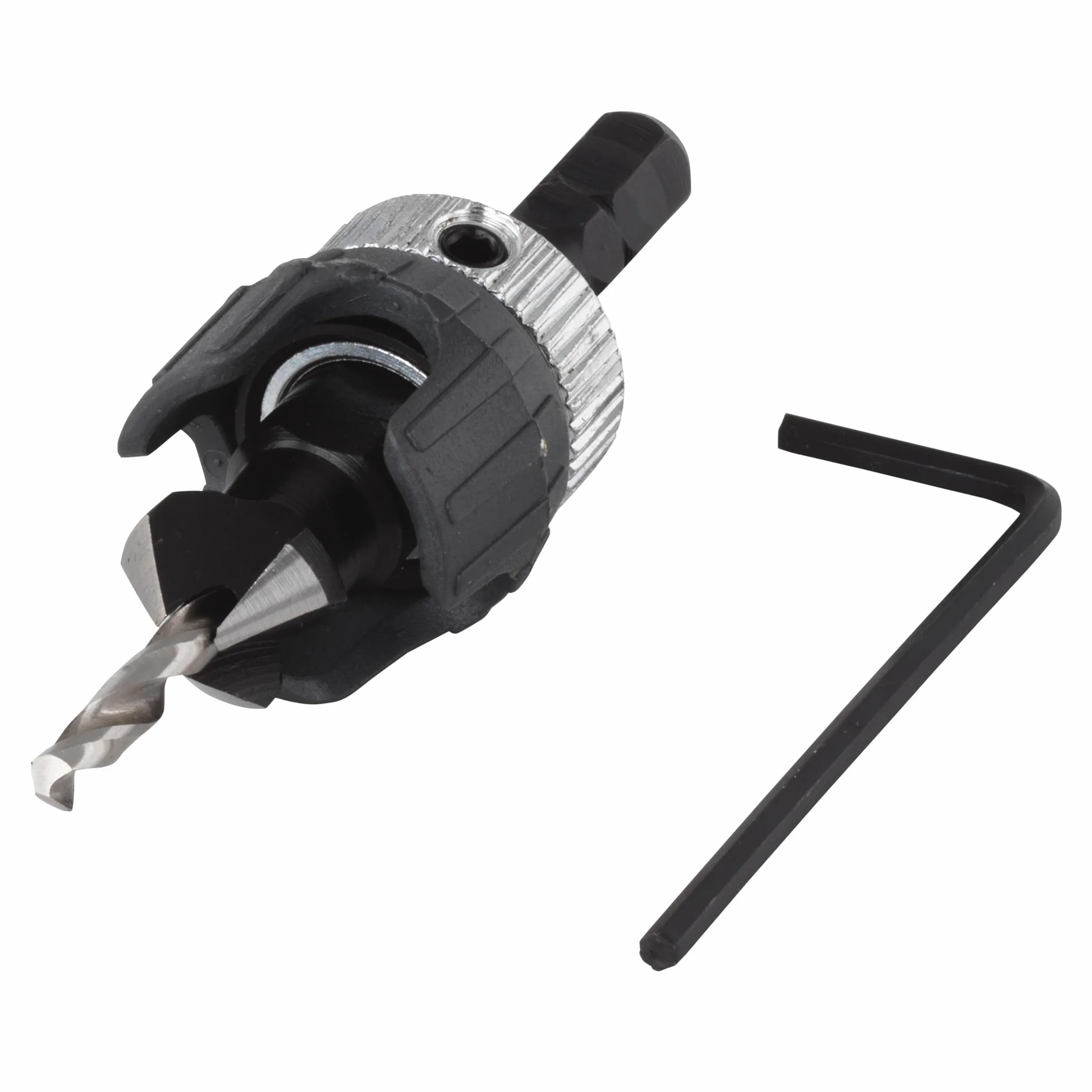 wolfcraft Punta da Trapano con Svasatore 2 in 1, Ø 3,5-6 mm, Fino a 12 mm, Codolo Esagonale 1/4"