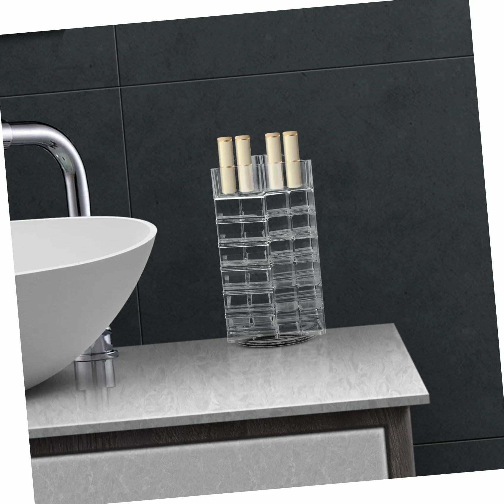 Cabilock Porta Rossetto in Acrilico Porta Rossetto Da Tavolo Struttura Robusta Resistente Ai Graffi Organizer Salvaspazio Per Il Trucco