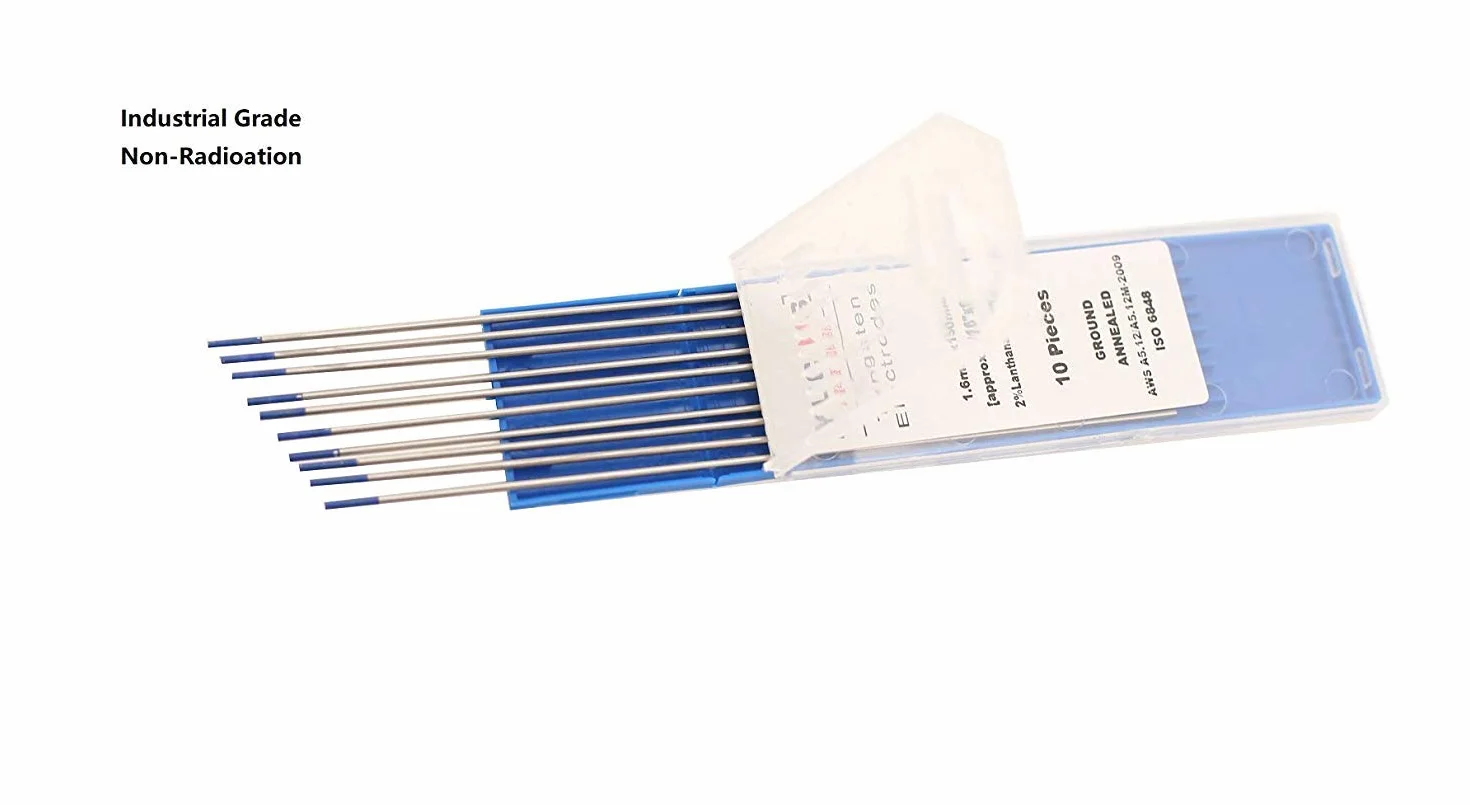 Elettrodi TIG 2% lantanio tungsteno WL20 blu 2,4 mm x 150 mm 10 pezzi