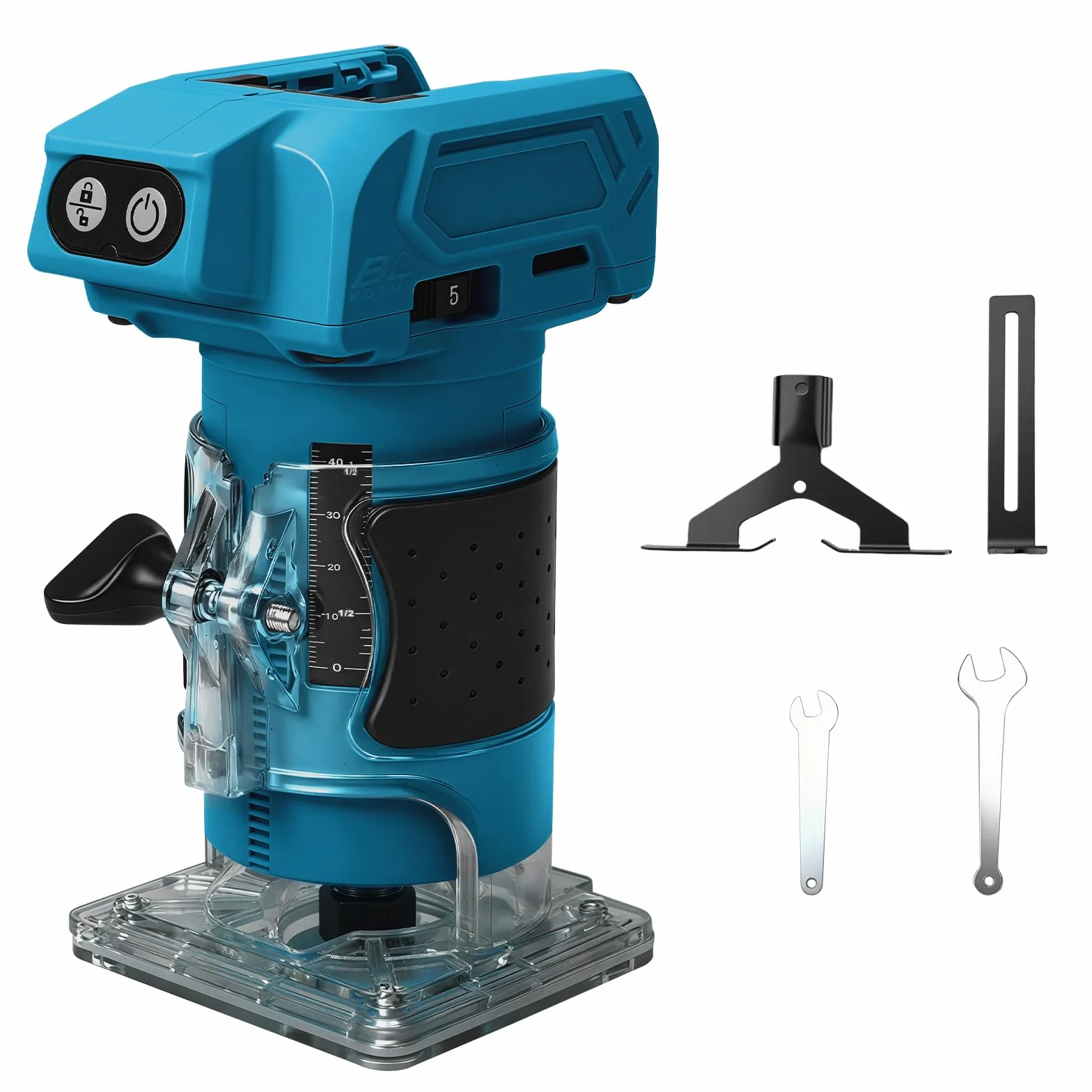 Makita 18V Fresa a Batteria 800W Senza Spazzole 5 Velocità 6,35mm 30000 giri/min