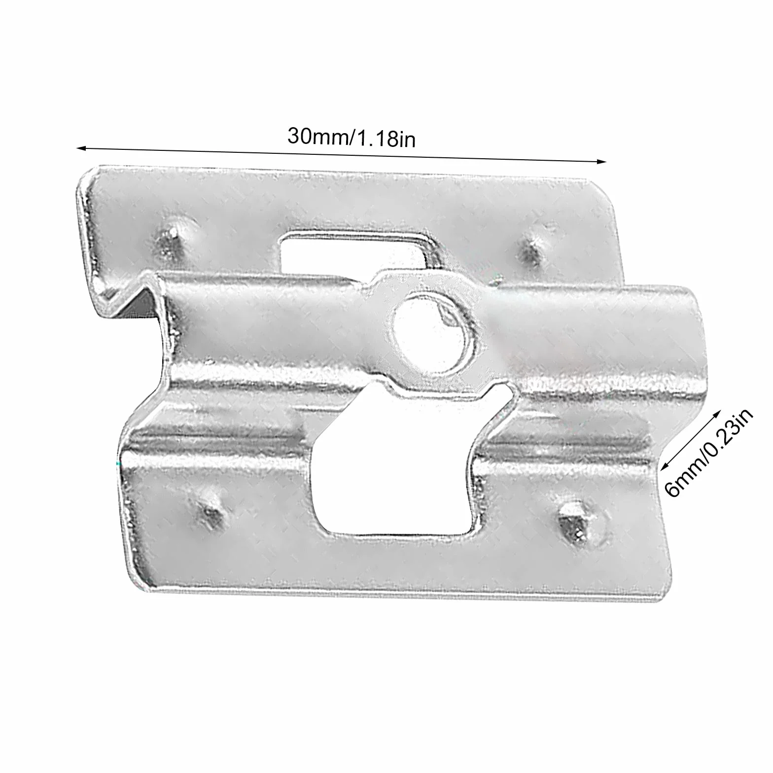 Clip per terrazze in acciaio inox a forma di U 100 pezzi con viti campo serraggio 6-9 mm