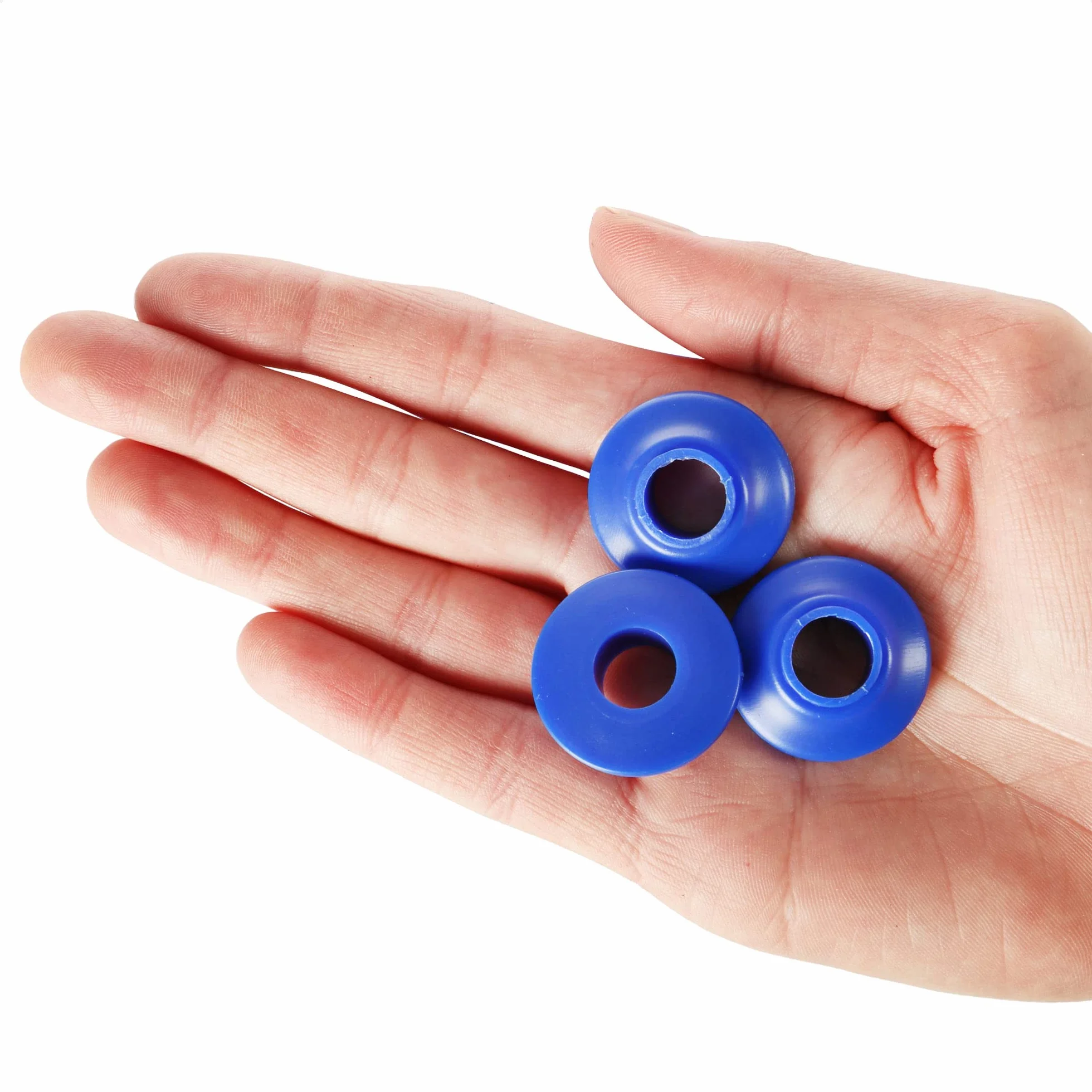 COM-FOUR Occhielli in plastica autosigillanti blu - per teloni, tende e vele da sole