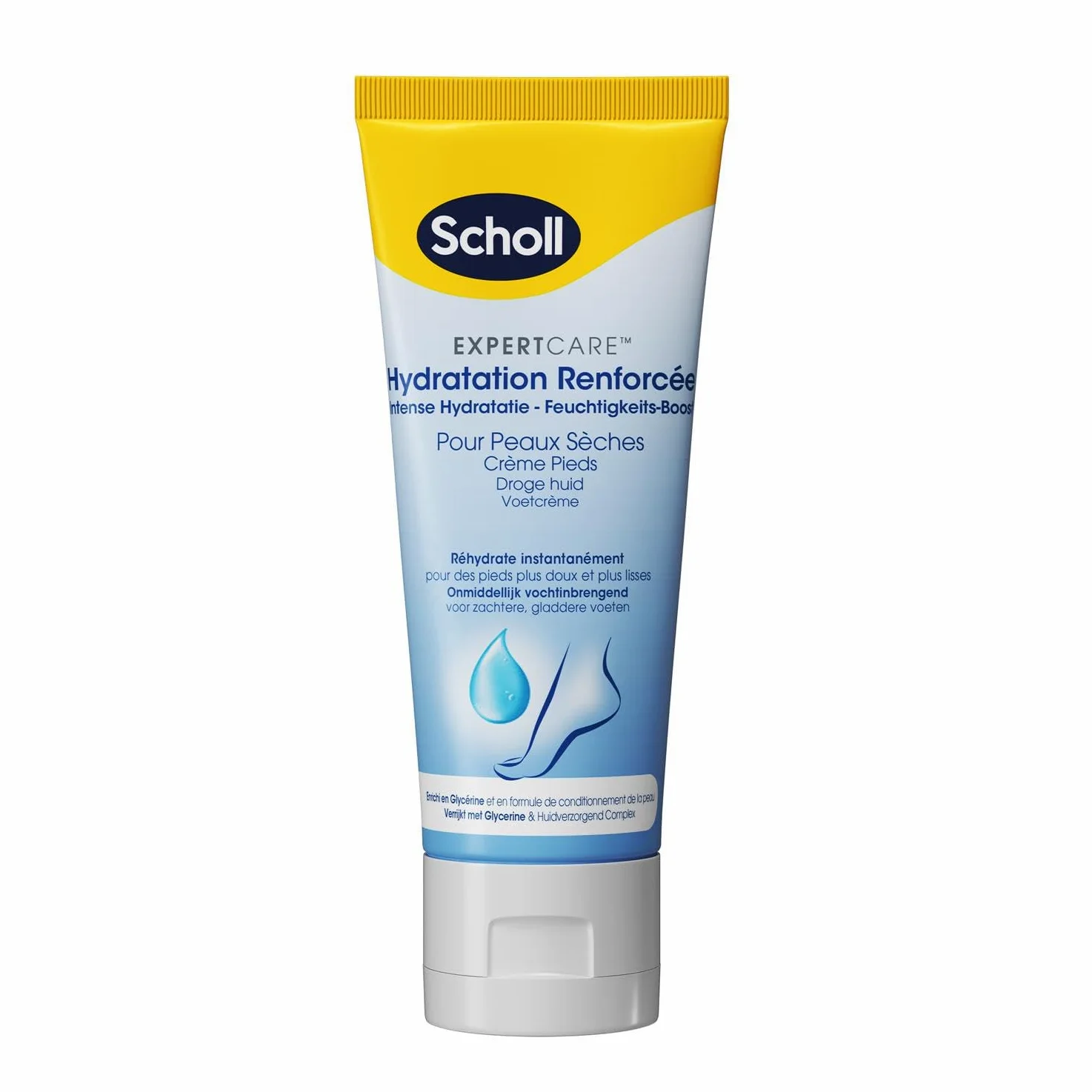 SCHOLL 2 creme idratanti rinforzate per pelle secca, 75 ml