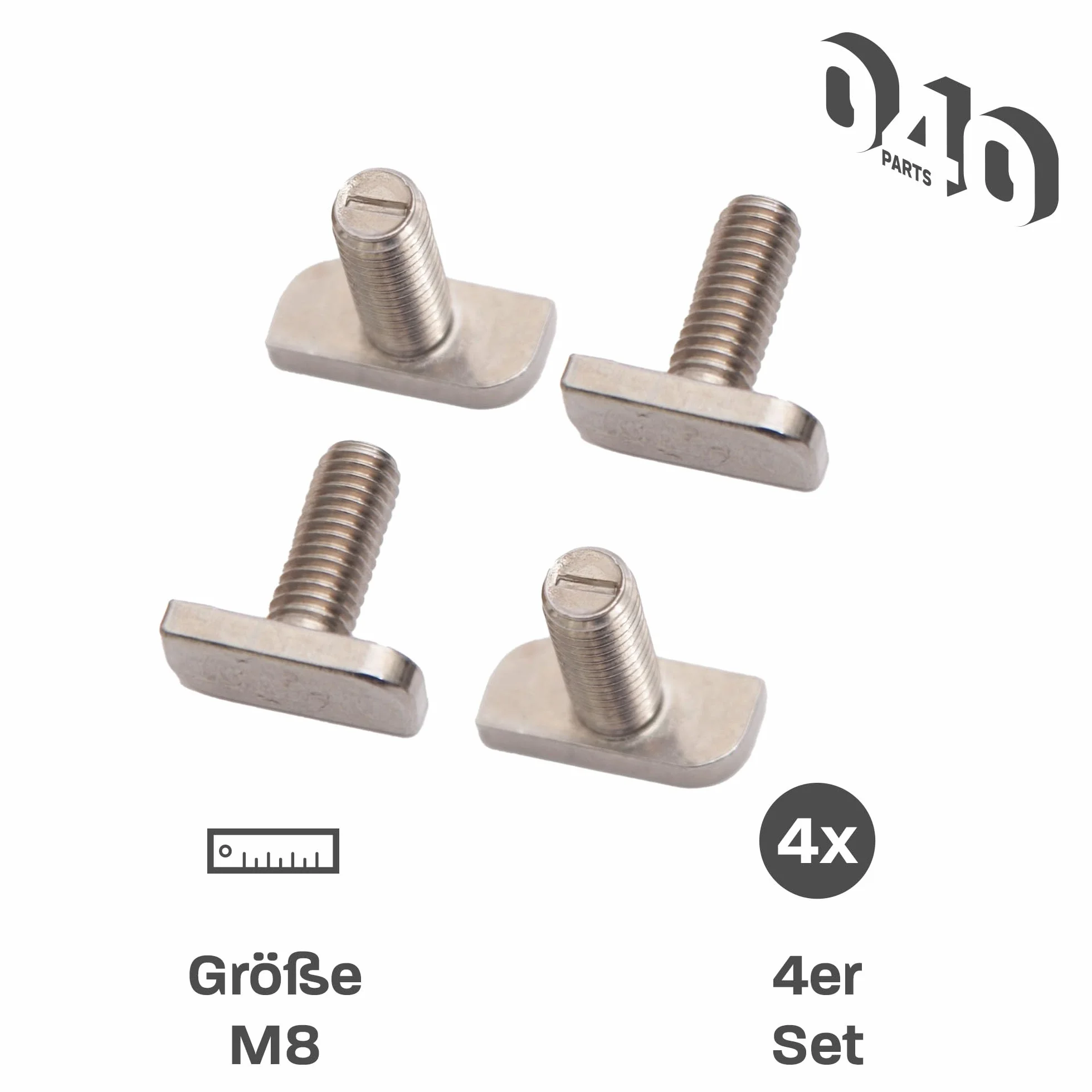 Set di 4 viti a T in acciaio inox per guide con profilo a C VW T5 T6 T6.1 Camper