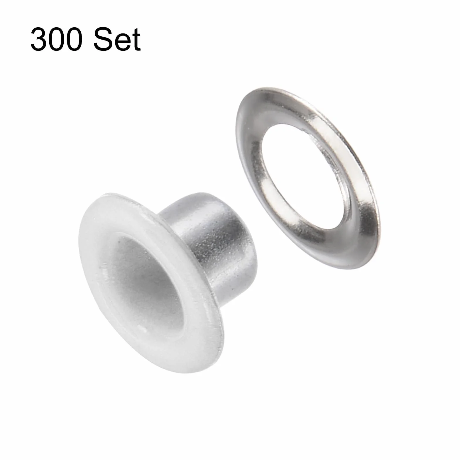 QUARKZMAN 300 Set Occhielli in Metallo 4mm 1/16" Foro per Teloni Scarpe Vestiti Cintura Borsa Tessuto Pelle