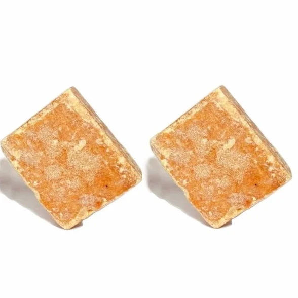 Vitalia Set di 2 quadrati di muschio solido naturale ambra 30 g - Made in Marocco Artigianalmente, profumo di lunga durata 100% naturale, ipoallergenico, cura e profumo per pelle e biancheria
