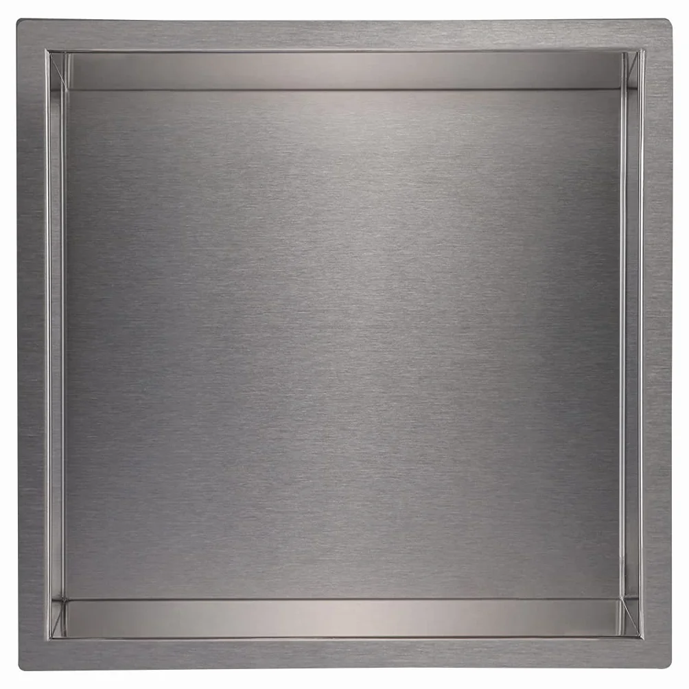 Skelang Mensola da doccia a incasso in acciaio inox 30 x 30 cm per bagno