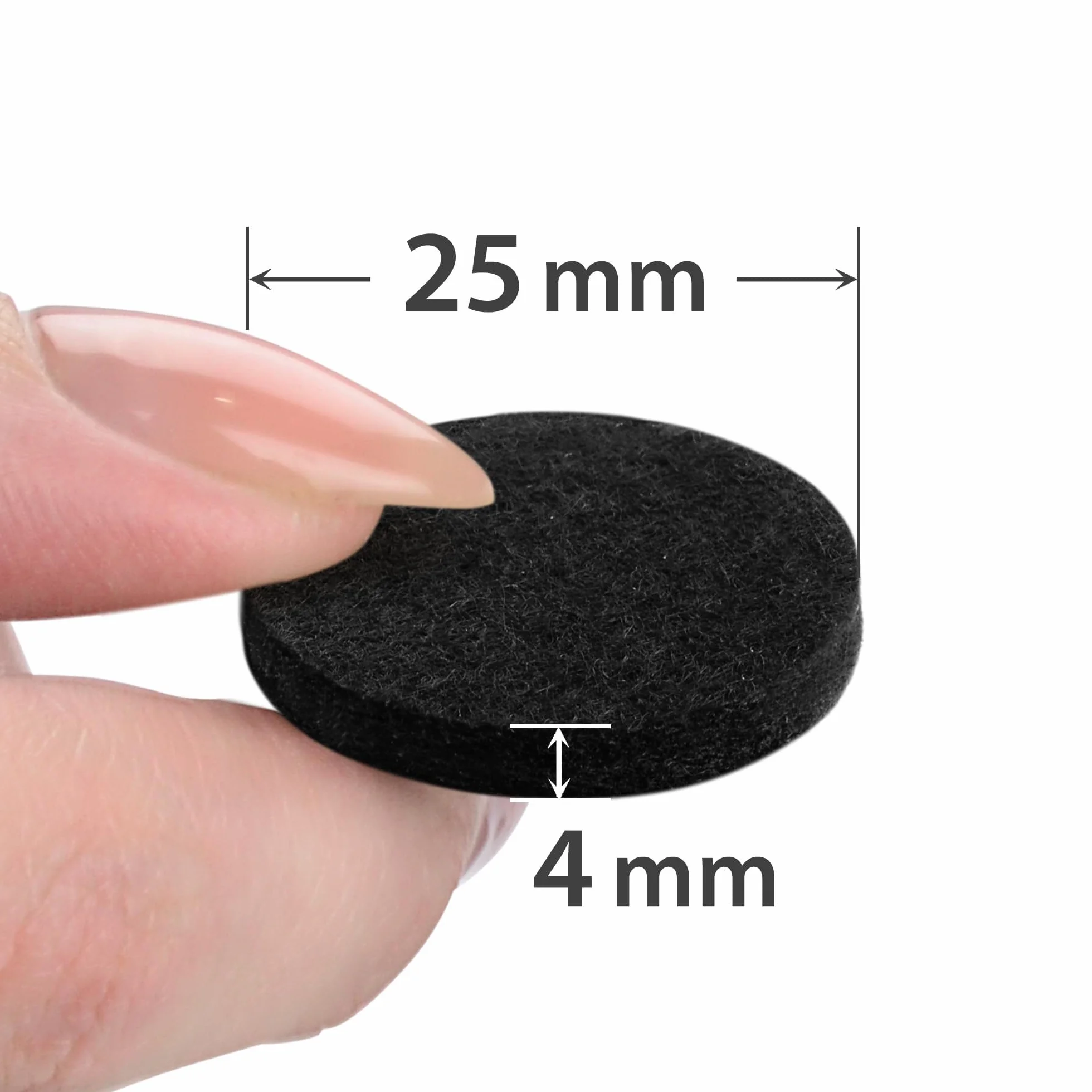 Feltrini per gambe di mobili X-PROTECTOR 48 szt. NERI 25 mm do podłóg drewnianych