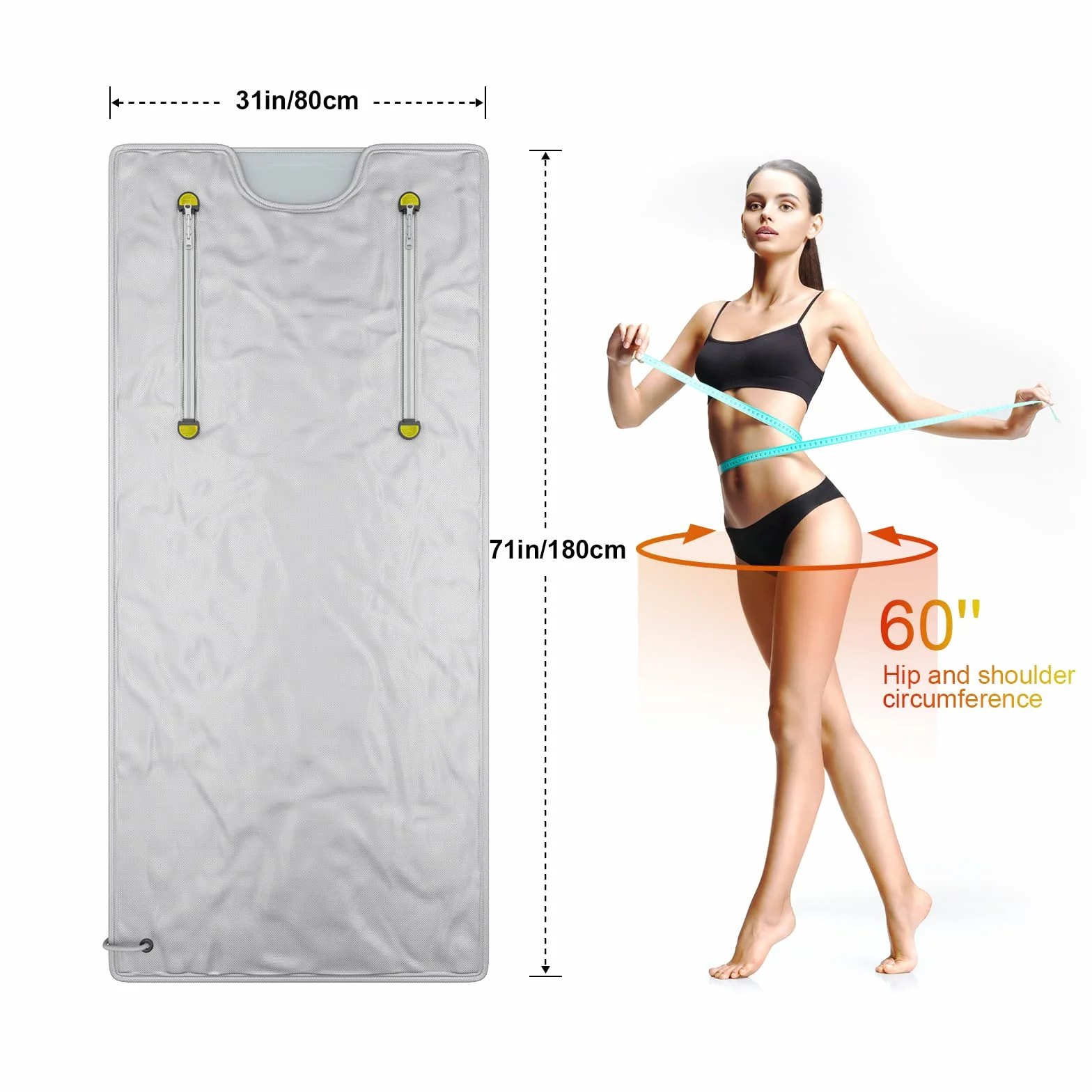 Sauna a Infrarossi Portatile 2 Zone Coperta Vapore Domestica Professionale Digitale Oxford