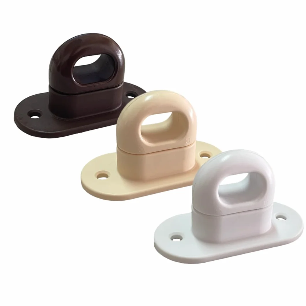 Fermo CAVALLOTTO per Occhiello A Molla Ovale 42 x 22 mm Plastica PVC Girevole Bianco