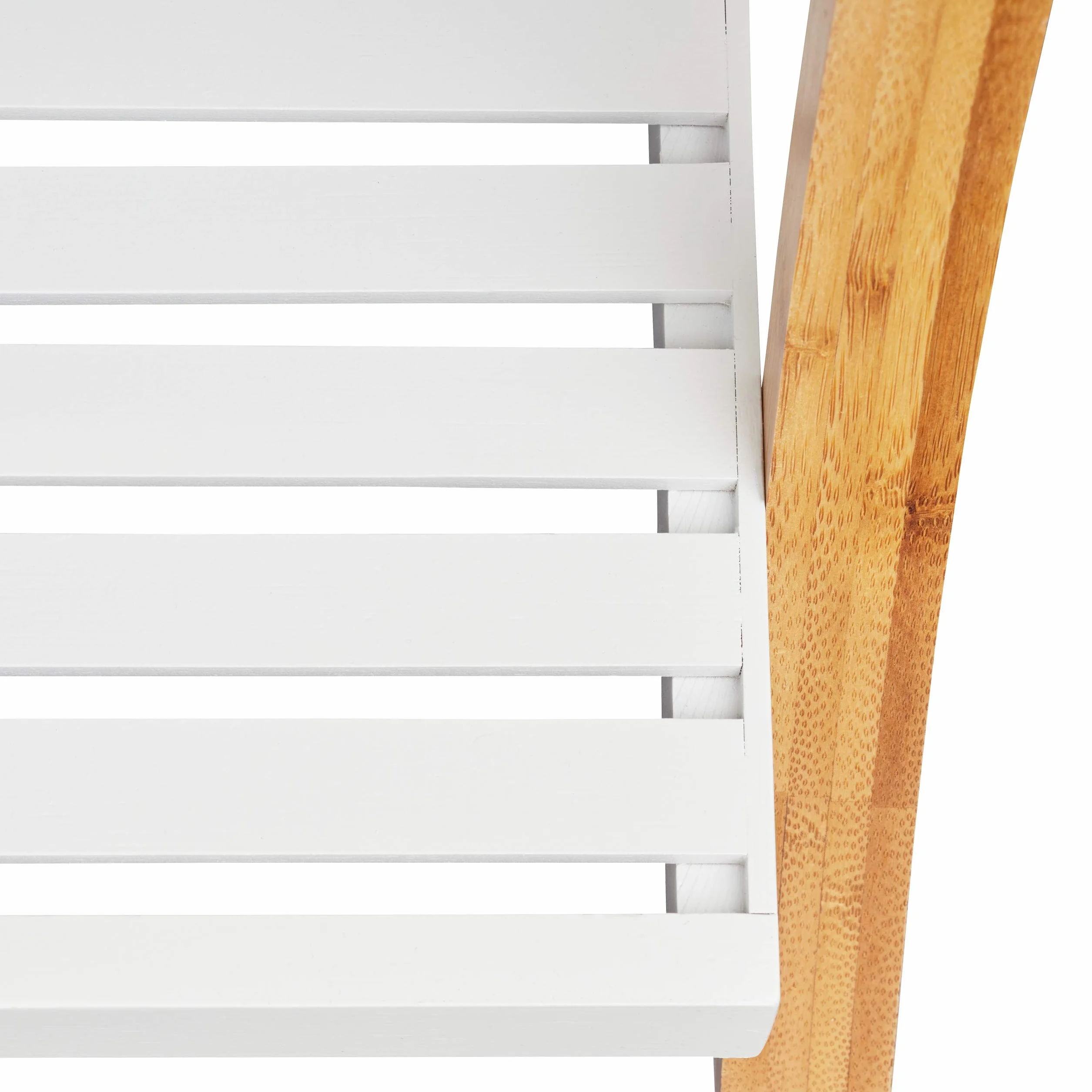 Relaxdays Portasciugamani da Terra bambù MDF 3 Aste 103x41x28 cm Naturale Bianco