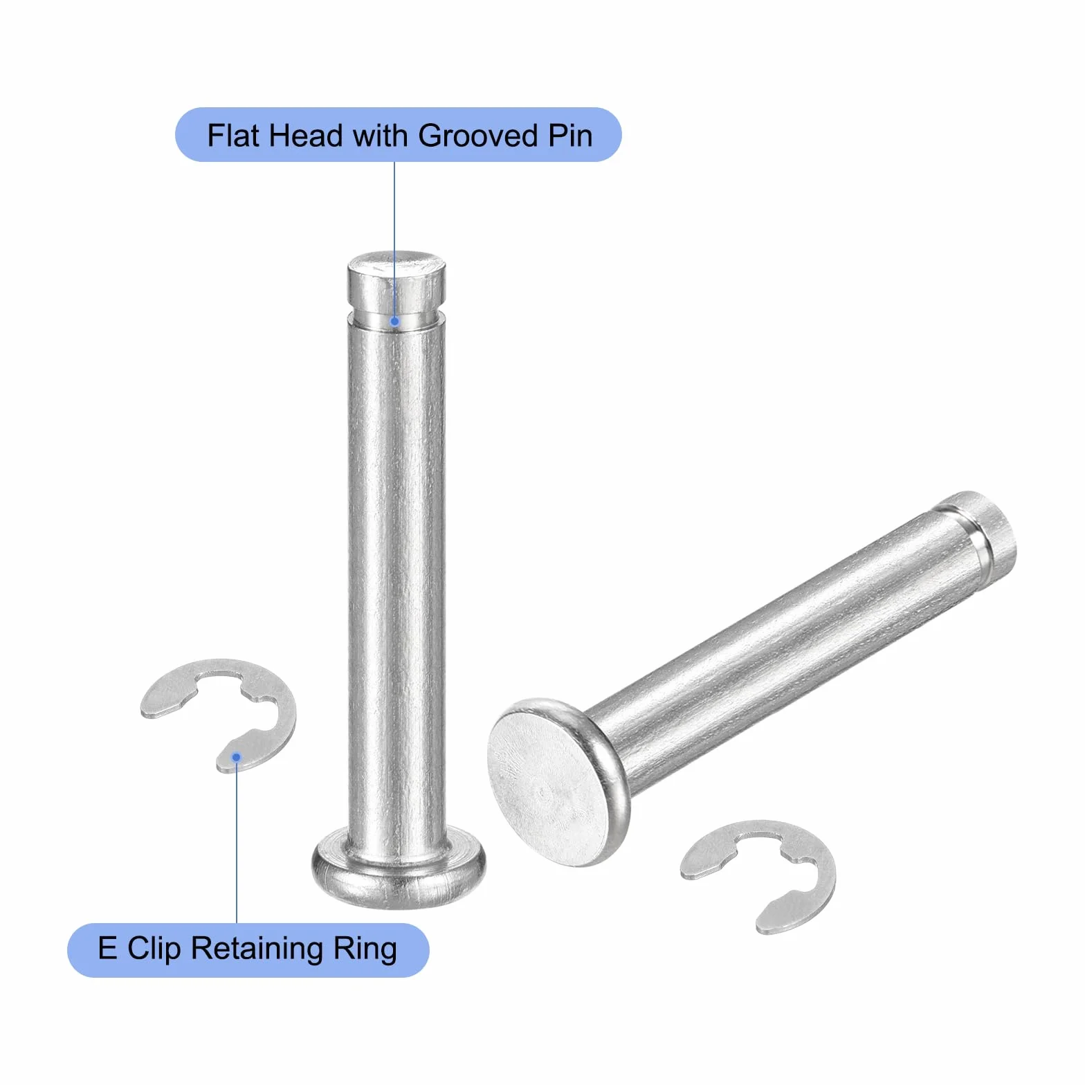 QUARKZMAN 5Set M5x30mm Perno Posizionamento Cilindrico Elastico Acciaio Inossidabile 304 Argento