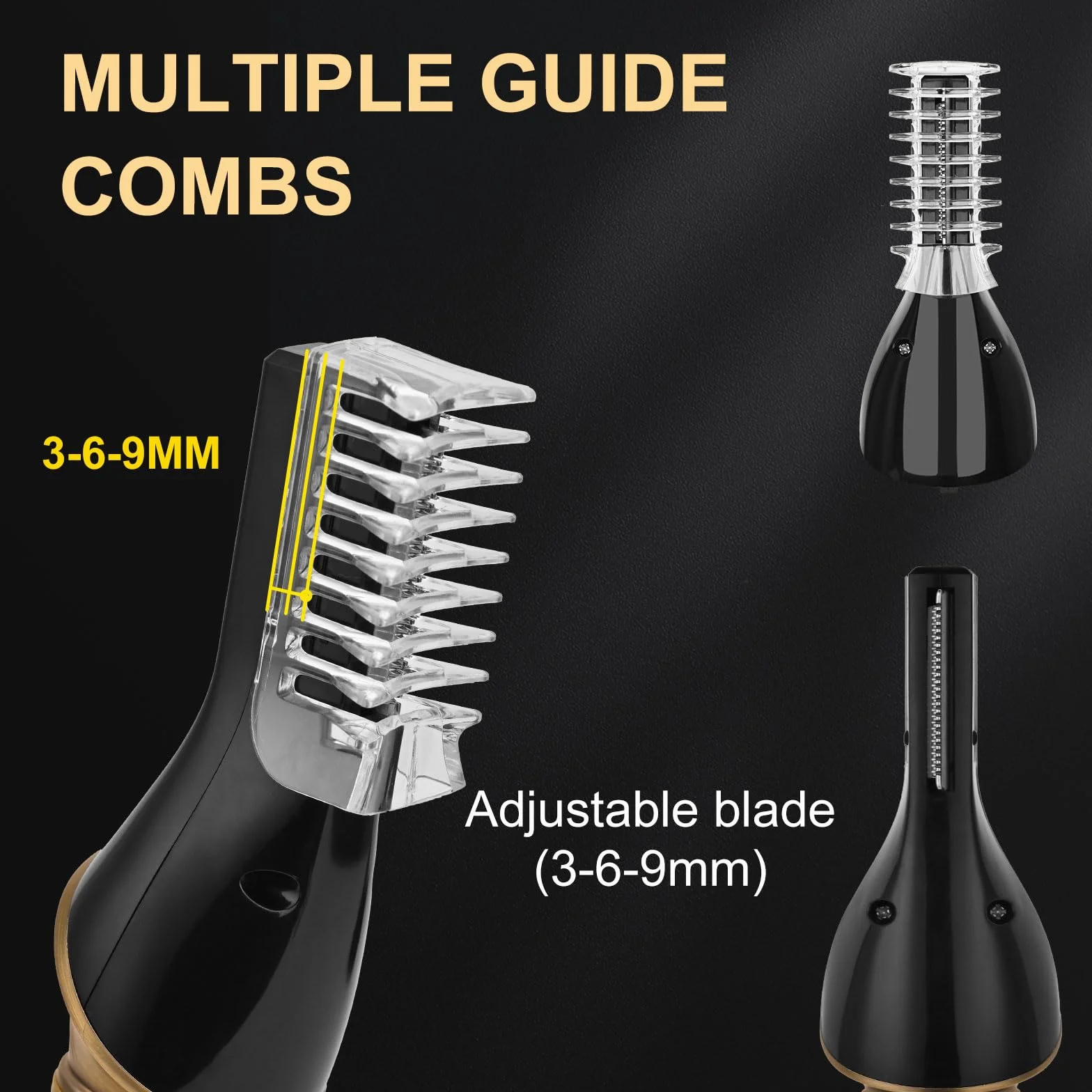 Tagliacapelli Uomo Professionale, Rasoio Elettrico Barba 6 in 1, Macchinetta per Capelli e Corpo, Regolabarba Tagliabarba Cordless Grooming Trimmer Kit con Display LED, Ricarica Rapida Tipo C