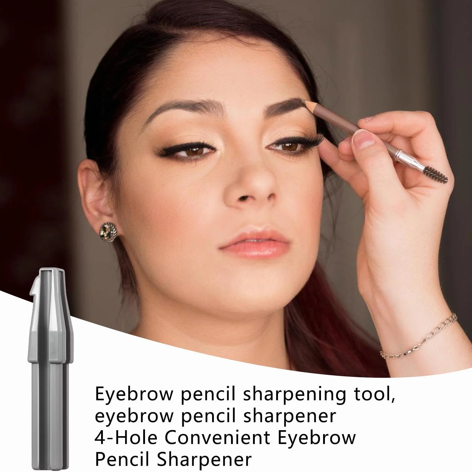 Temperamatite per trucco occhi, strumento per modellare le sopracciglia, portatile, per donne e ragazze