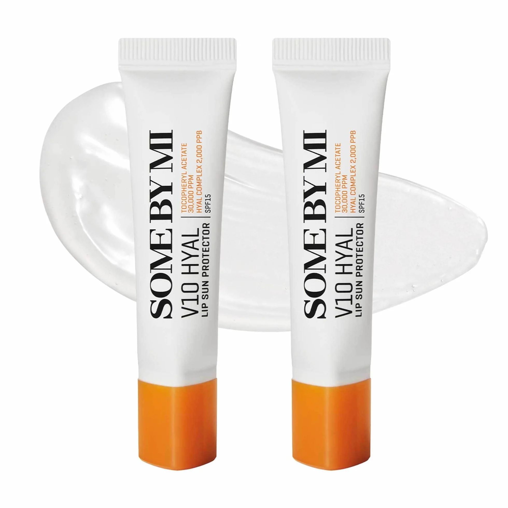 SOME BY MI V10 Hyal Lip Sun Protector Clear – Confezione da 2, 13g – Balsamo labbra colorato coreano SPF 15 per labbra secche e sensibili – Idratante con acido ialuronico e vitamina E – Cura coreana