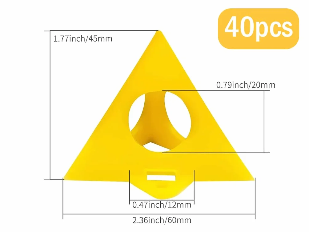 Piramide Stand 40 Pezzi Pittura Supporto Piramide Triangle Stands Giallo
