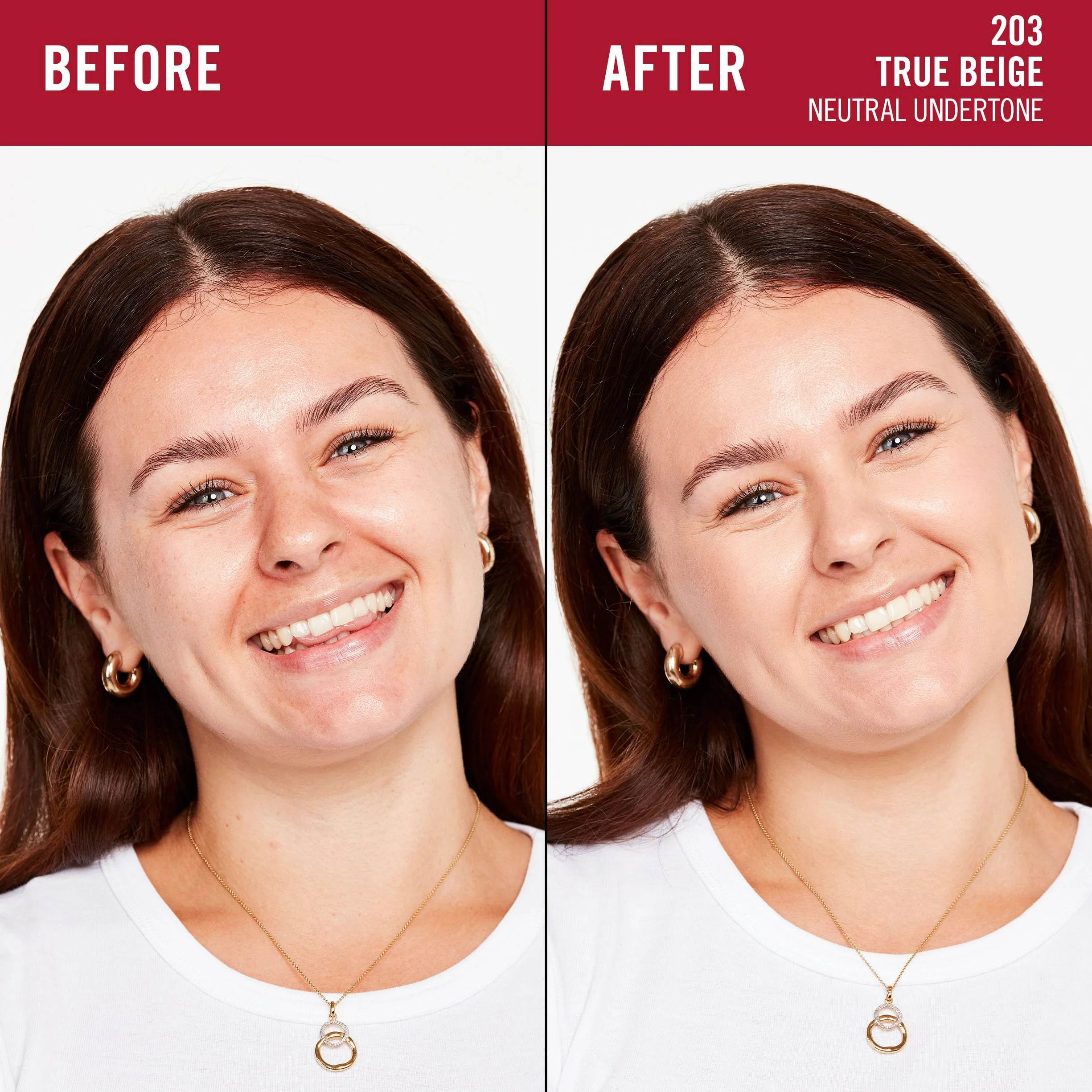 Rimmel London Lasting Finish 35H, 203 True Beige, fondotinta, lunga tenuta, idratante, formula vegana, alta coprenza, 30ml